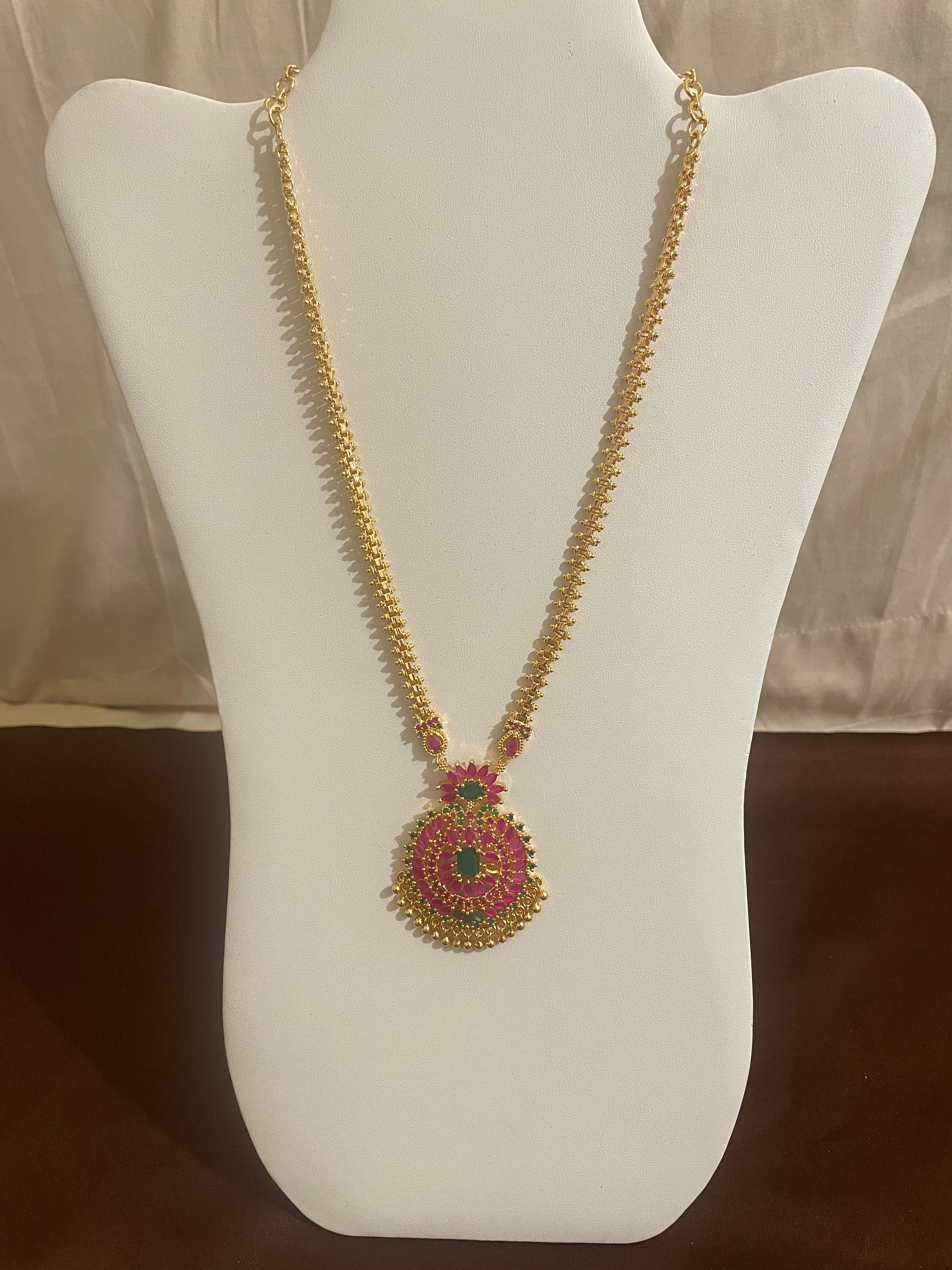 Elegant Gold Plated Pink Stone Pendant Necklace for Women - Dainty Rose Quartz Jewelry Gift for Birthday, Anniversary & Valentine's Day | Perfect for Everyday Wear & Special Occasions