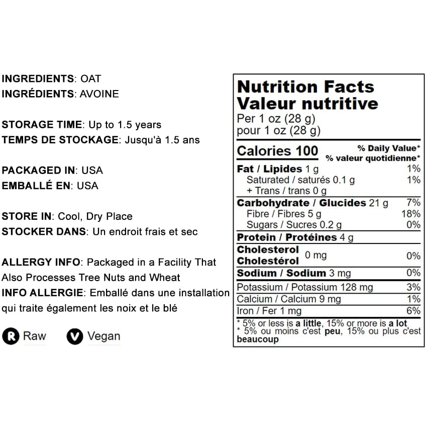 Food to Live - Organic Whole Grain Oat Flour, 16 lb Bulk Bag - Finely Ground from Whole Grain Oat Groats, Vegan, High in Fiber & Protein - Perfect for Baking Bread, Cookies & Healthy Recipes