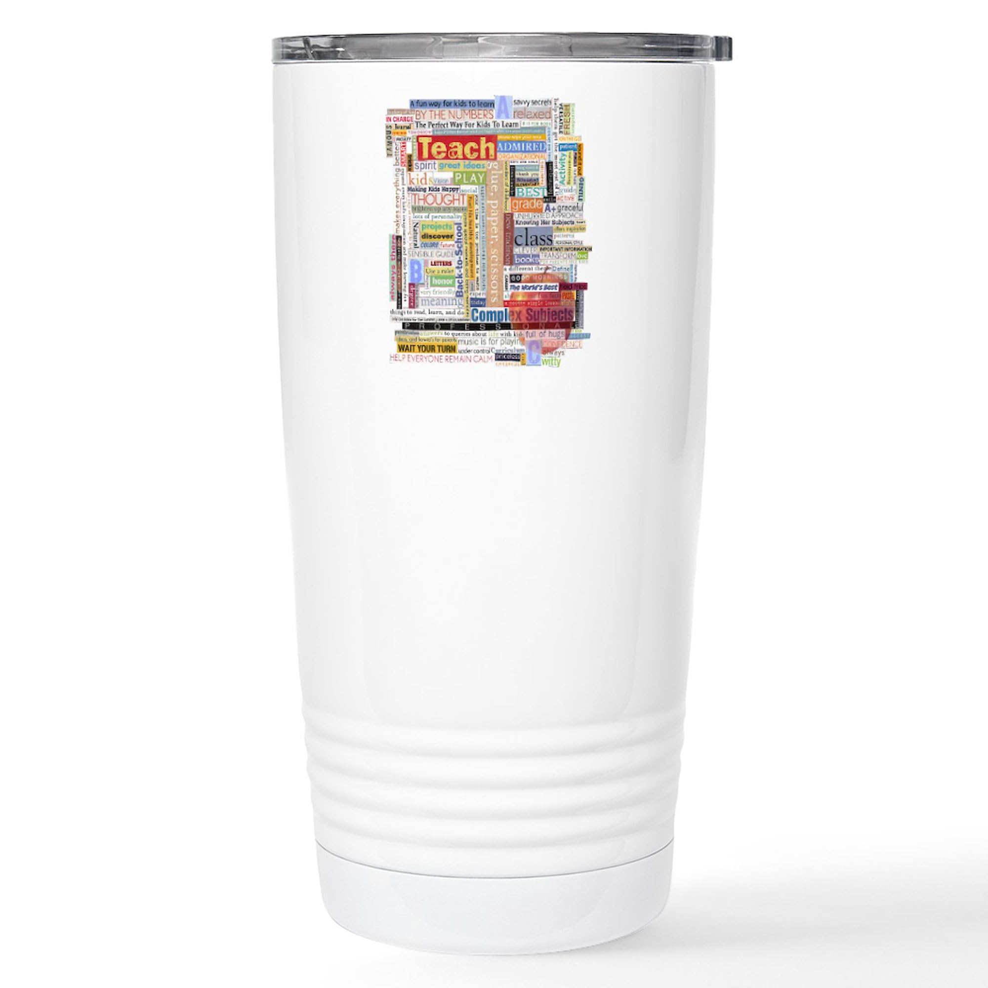 20 oz Insulated Stainless Steel Coffee Tumbler - Teacher Gift Travel Mug by CafePress | Keeps Drinks Hot/Cold for Hours | Perfect for School, Office & Commuting