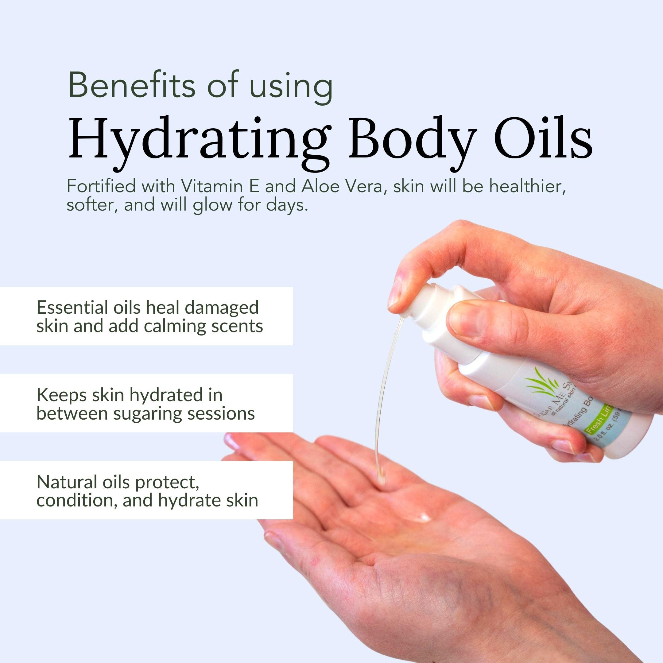 Sugar Me Smooth Hydrating Body Oil - Soft Lavender Scent | Moisturizing Dry Skin | Perfect for Massage, After Shower & Relaxation