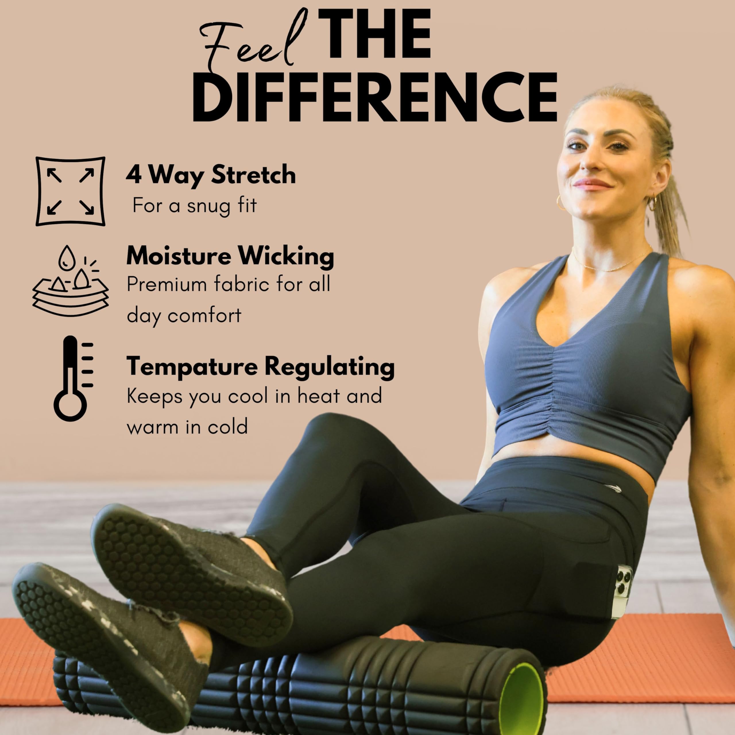 High Waist Compression Leggings for Women - Tummy Control Workout Pants for Gym, Running & Yoga | Comfortable & Supportive Activewear for Fitness & Daily Wear