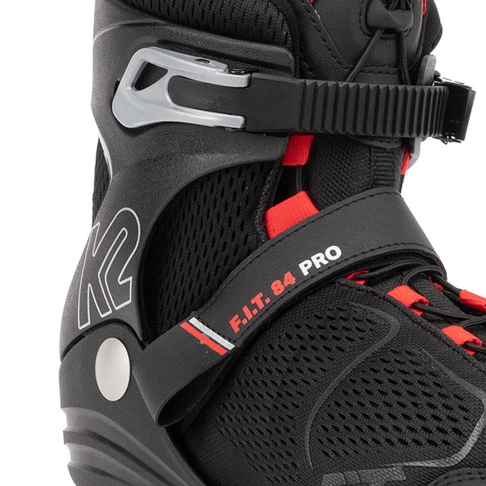 K2 F.I.T. 84 Pro Black-Red Men's Inline Skates - High Performance Rollerblades for Fitness, Speed Skating & Urban Commuting