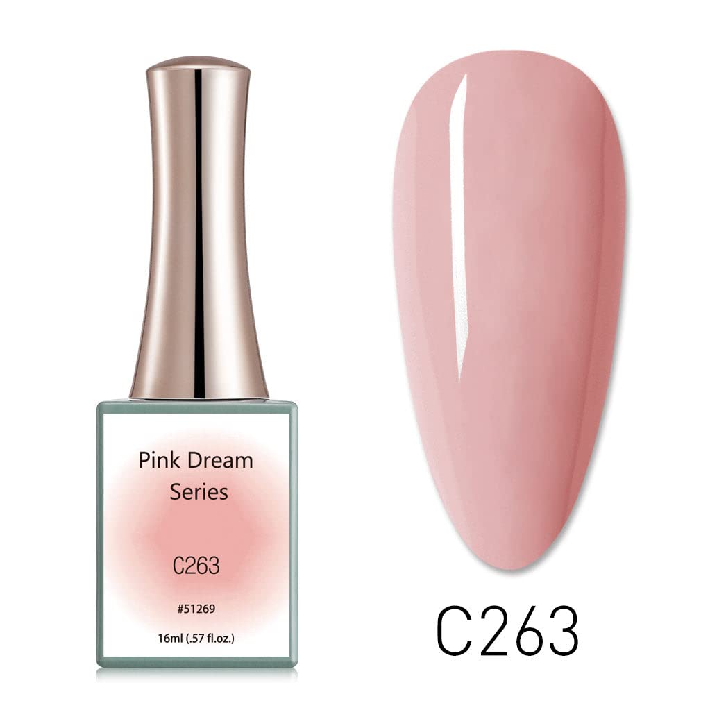 BELLE GAGA™ CANNI Soak Off LED Gel Nail Polish Set - 16ml Salon Quality DIY Manicure Kit for Home & Professional Use (Color C263) - Perfect for Nail Art, French Tips, and Special Occasions