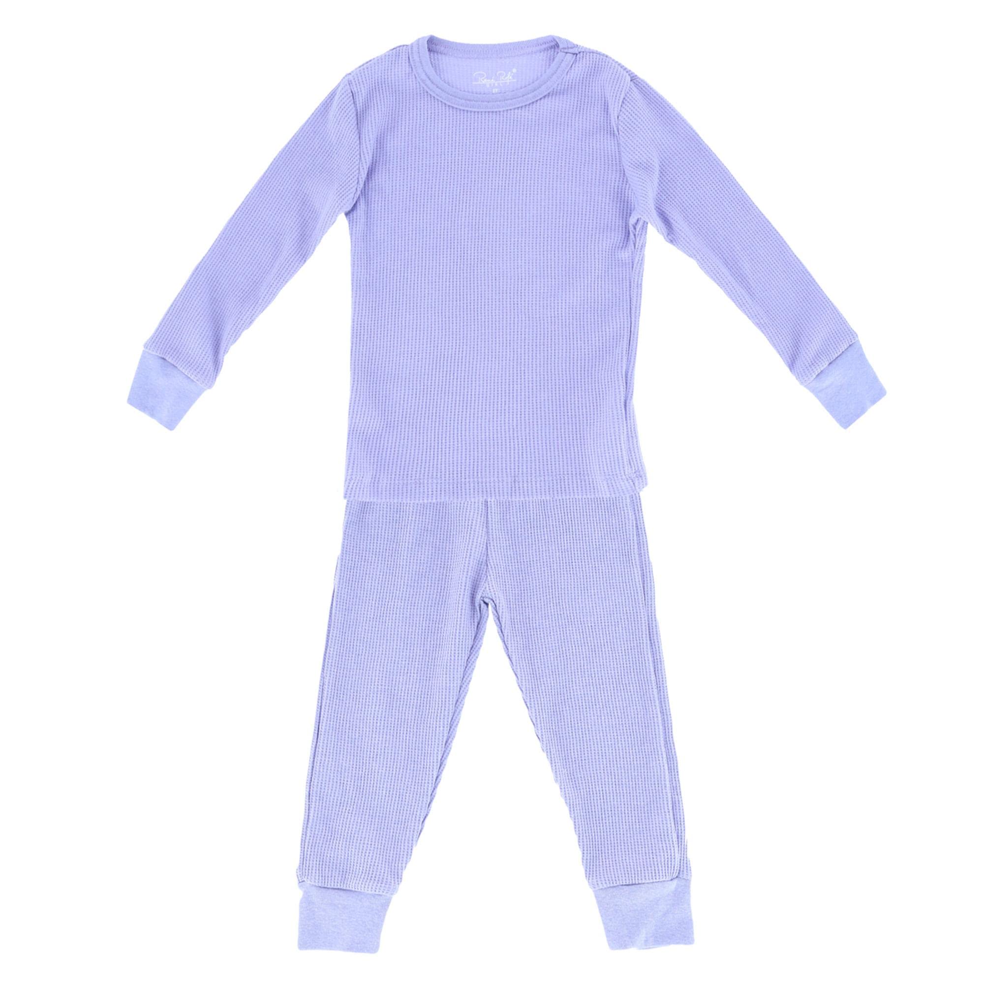Rene Rofe Girls' Thermal Underwear Set - 2-Piece Waffle Knit Long Johns for Toddlers (1-3 Years) | Warm Winter Base Layer for Baby Girls | Perfect for Cold Weather, Snow Play & Indoor Comfort