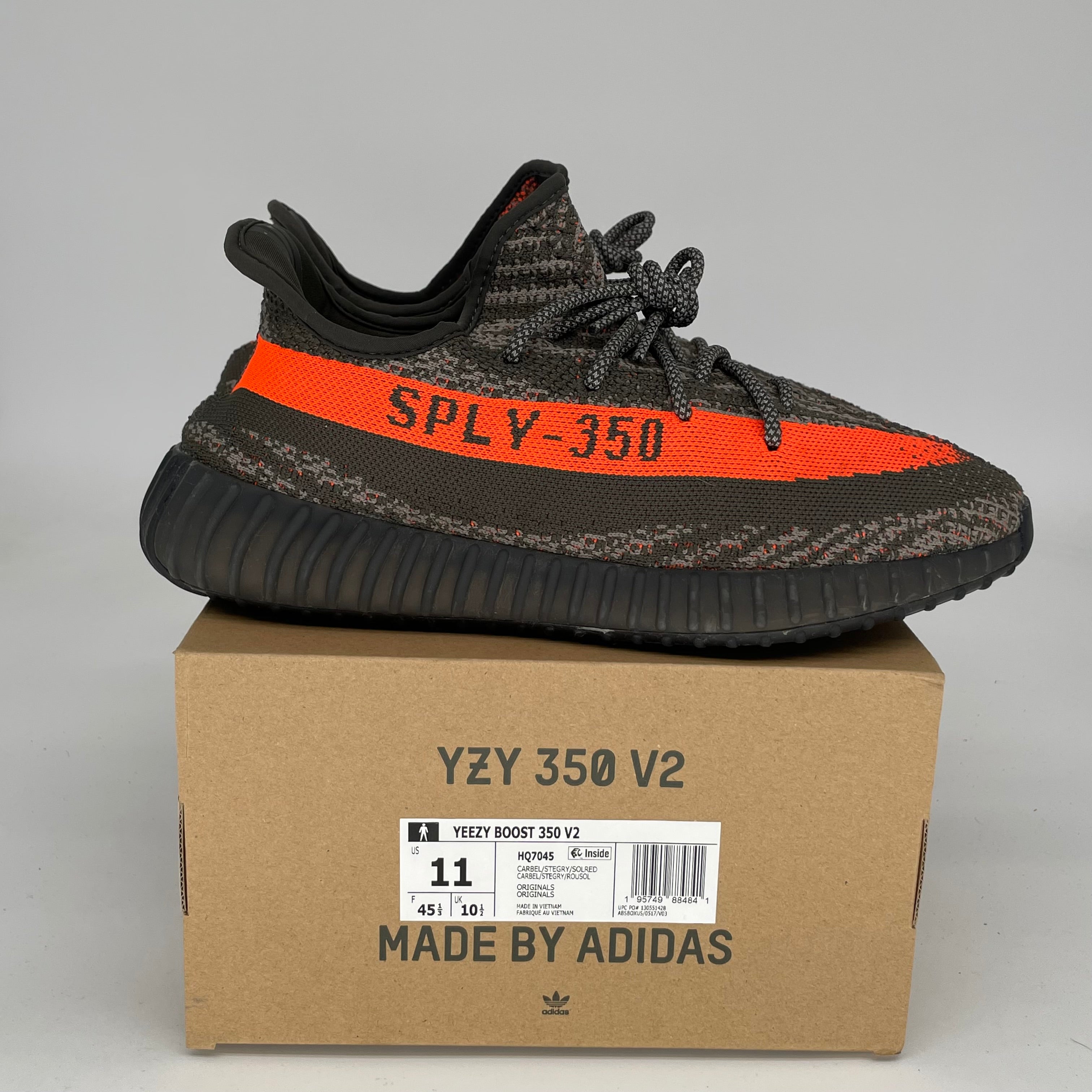 Adidas Yeezy Boost 350 V2 Carbon Beluga - Men's Size 11 (HQ7045) | Running Shoes, Sneakers for Casual Wear & Street Fashion
