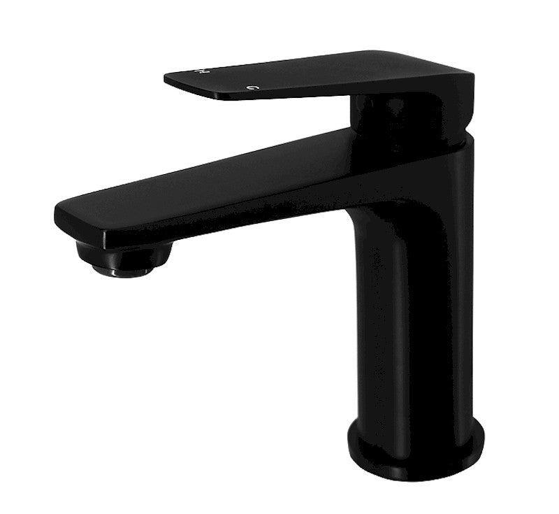 Cascade Matte Black Basin Mixer - Modern Bathroom Faucet for Sink, Vanity, and Washbasin | Perfect for Home, Hotel, and Commercial Use