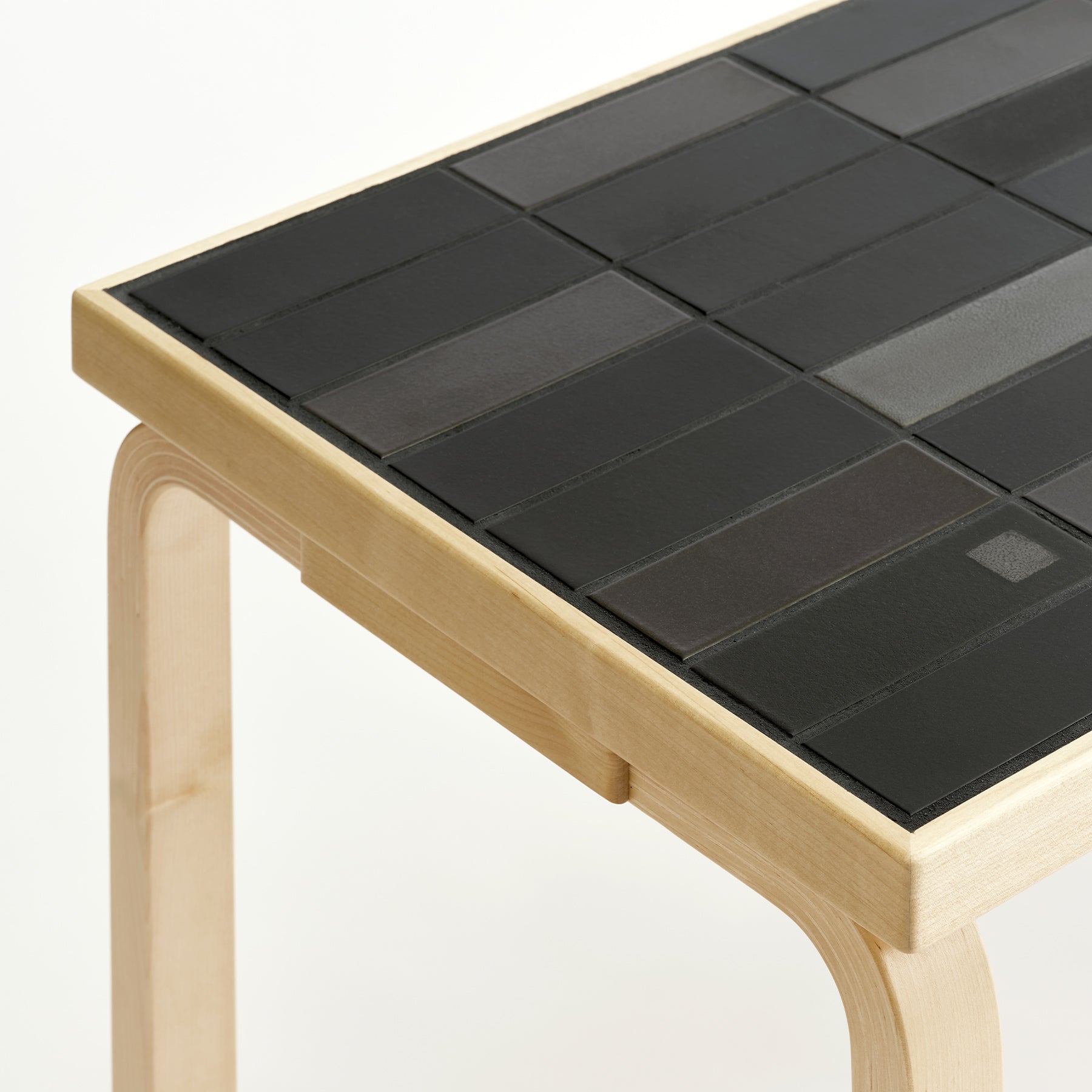 Black Rectangular Tile Table - Durable & Stylish Coffee Table for Living Room, Patio, or Outdoor Decor