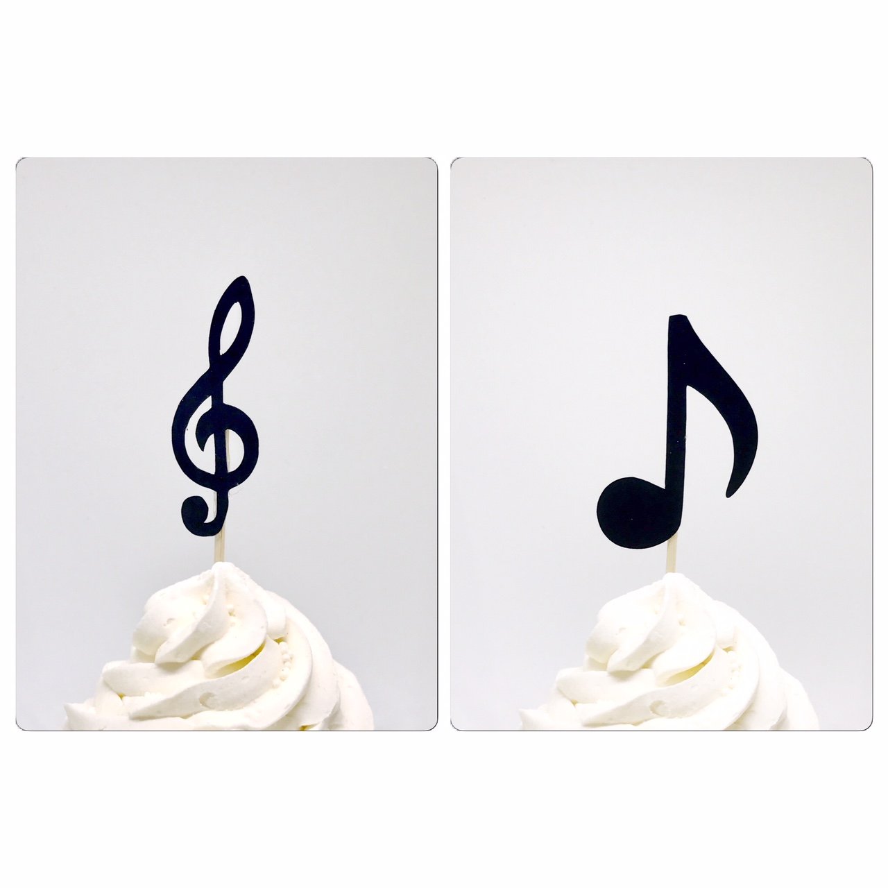 Music Note Cupcake Toppers - 50pcs Edible Cake Decorations for Music Themed Parties, Weddings & Birthdays - Perfect for Baking, Dessert Decorating & Celebrations