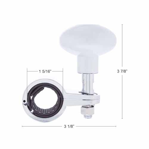 Pearl White Heavy Duty Steering Wheel Spinner Knob for Cars, Trucks, SUVs, Tractors & Boats - Red Black Widow Spider Design - Easy Grip & Control for Off-Road, Towing & Custom Vehicles
