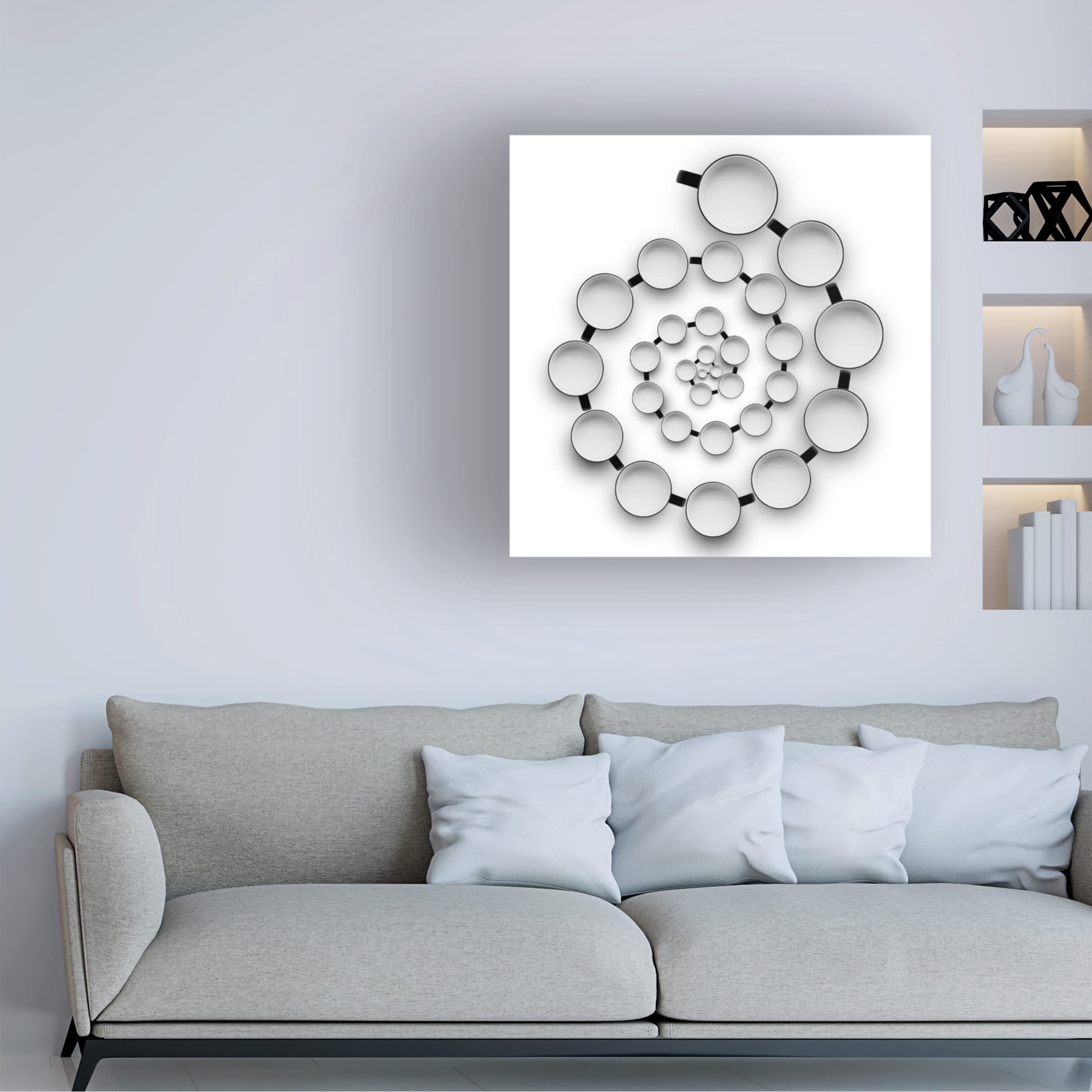 Trademark Fine Art 'Helix' Canvas Wall Art by Wieteke De Kogel - Modern Abstract Painting for Living Room, Bedroom & Office Decor