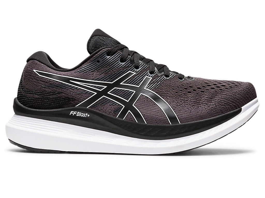 ASICS GlideRide 3 Running Shoes for Men - Wide 2E Width in Black/White | Cushioned Road Running & Long Distance Training Shoes for Marathon & Daily Jogging