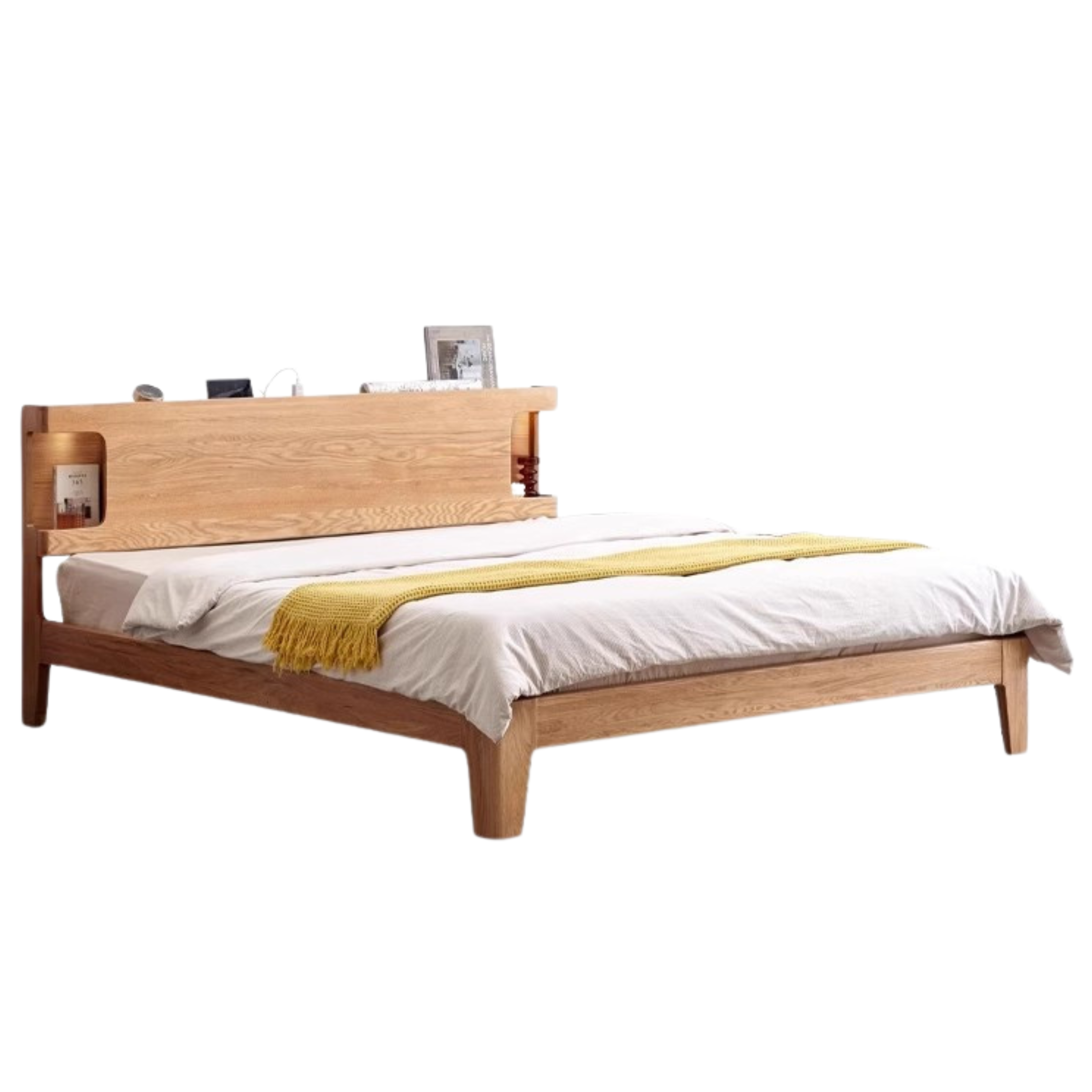 Natural Wood Color low bunk arc luminous bed