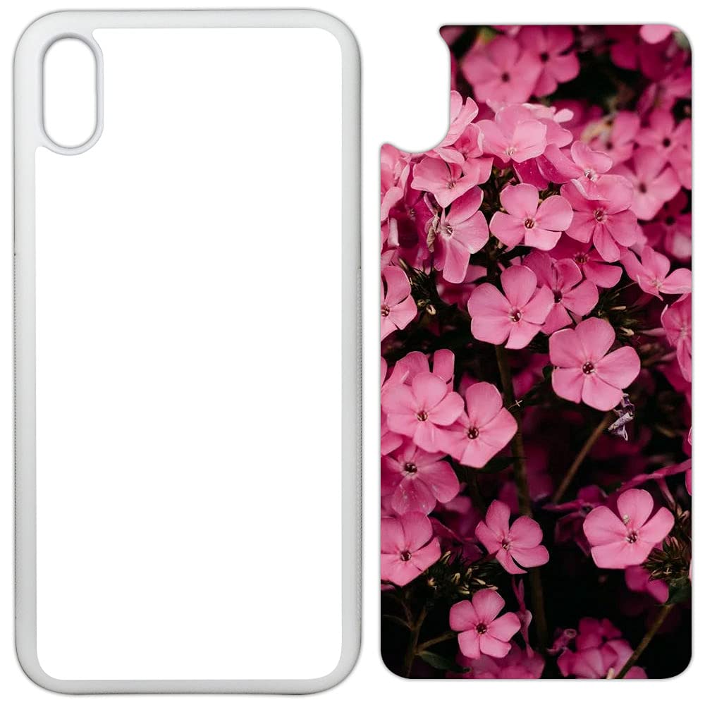 100 Pack Sublimation Phone Cases for iPhone Xs MAX - White Rubber Blank Printable Covers with Aluminum Inserts | DIY Custom Phone Case | Perfect for Sublimation Printing, Personalized Gifts & Small Business Merchandise