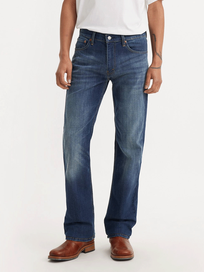 Levi's 527 Slim Boot Cut Jeans for Men | Classic Denim Pants with Wave Allusions Design | Perfect for Casual Wear, Night Out & Western Style Outfits