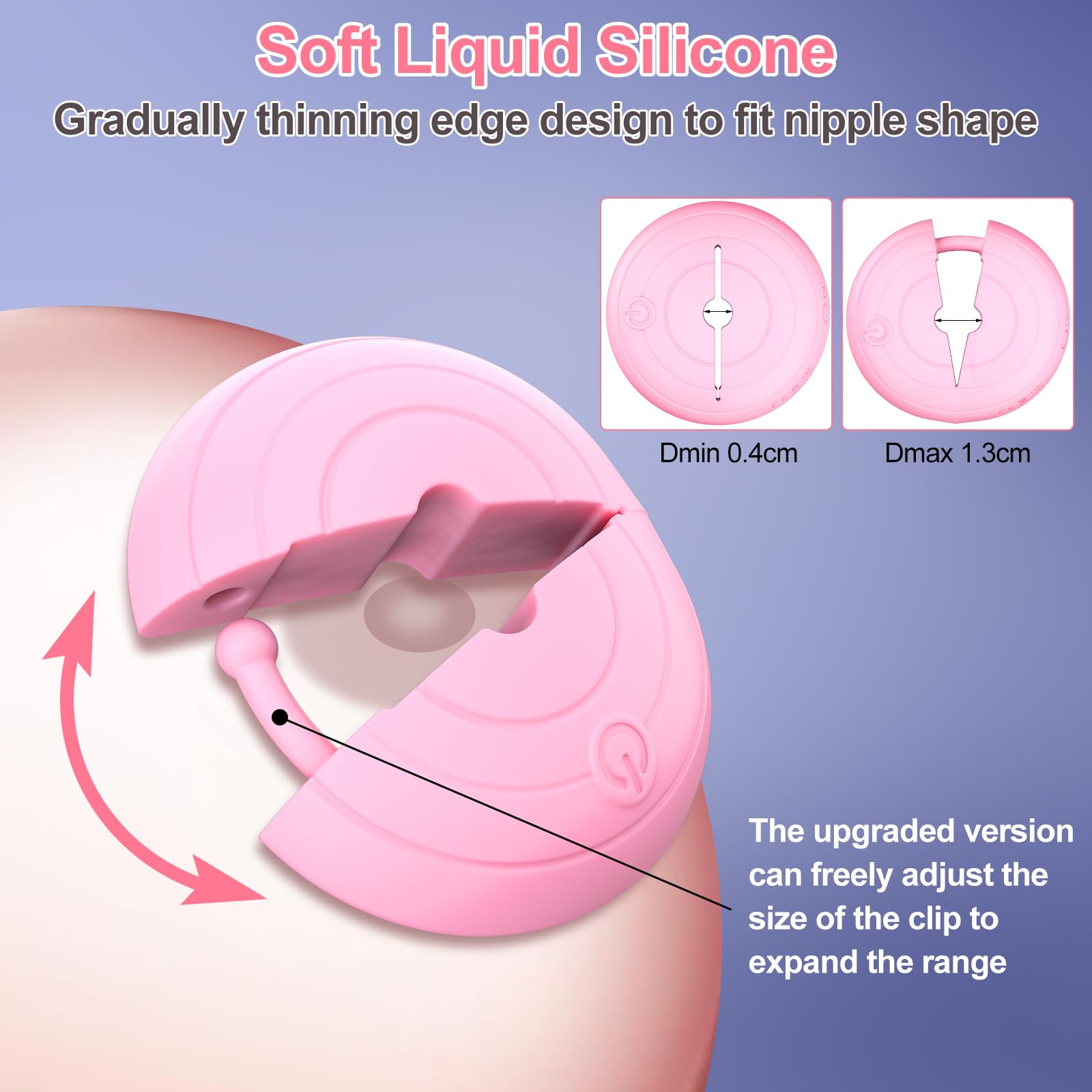 Silicone Nipple Vibrator with 10 Vibration Modes - Invisible Nipple Clamps Stimulator for Women, BDSM Fetish & Couples Play - Lightweight Sex Toy for Enhanced Pleasure & Flirting Fun (Perfect for Roleplay & Spicing Up Intimate Moments)