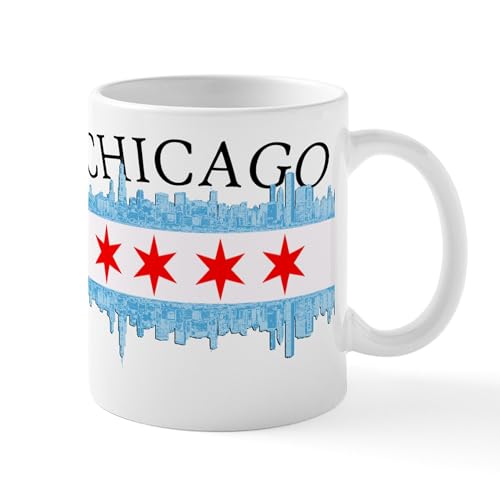 White - Chicago Skyline Mug