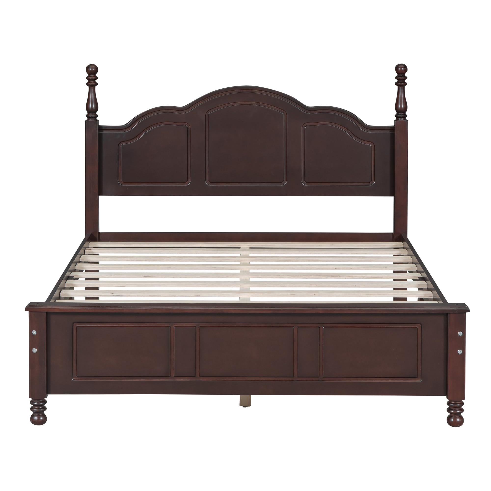 Harper & Bright Designs 3-Piece Full Size Bedroom Set - Wood Platform Bed with 2 Nightstands in Dark Walnut | Modern Bedroom Furniture for Small Spaces & Guest Rooms