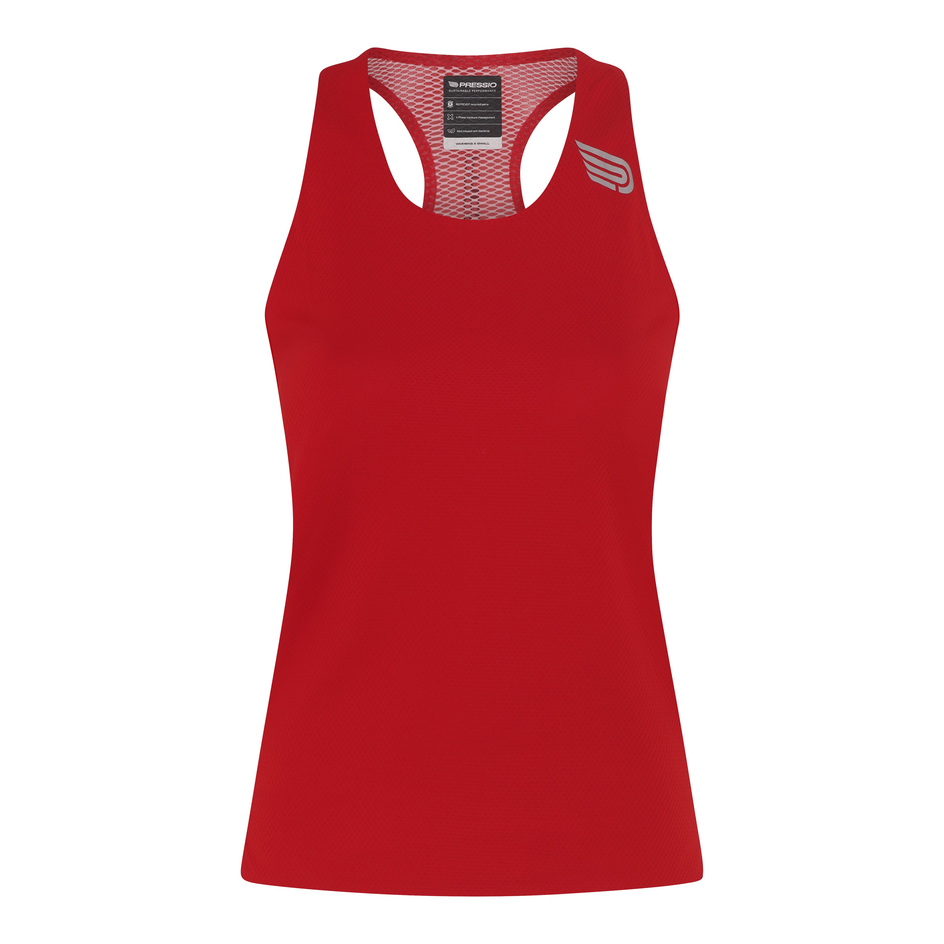 Pressio Women's Running Singlet - Lightweight, Breathable & Moisture-Wicking Performance Top for Marathon & Training | FRD/SLV Color Options | Perfect for Runners, Athletes & Gym Workouts