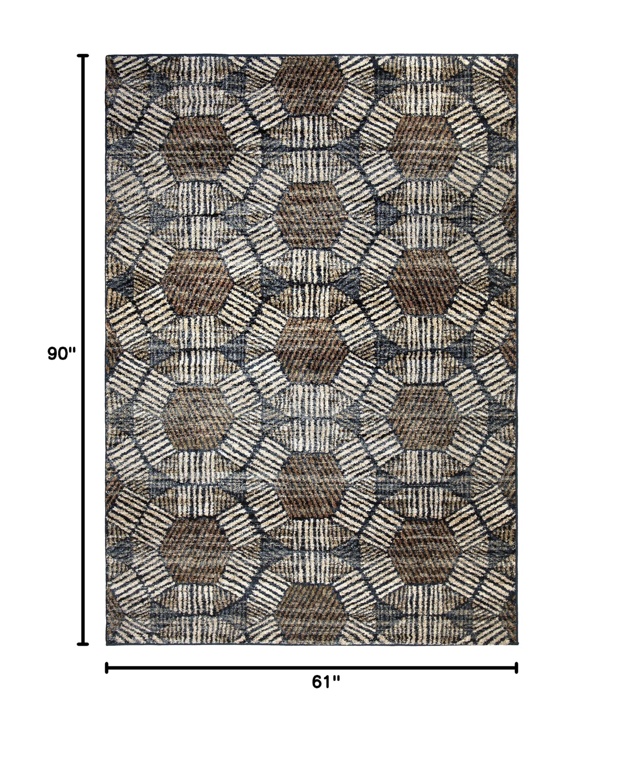 Orian Rugs Olympia Composed Area Rug - Soft Modern Non-Slip Living Room Carpet for Home Decor, Bedroom & Office