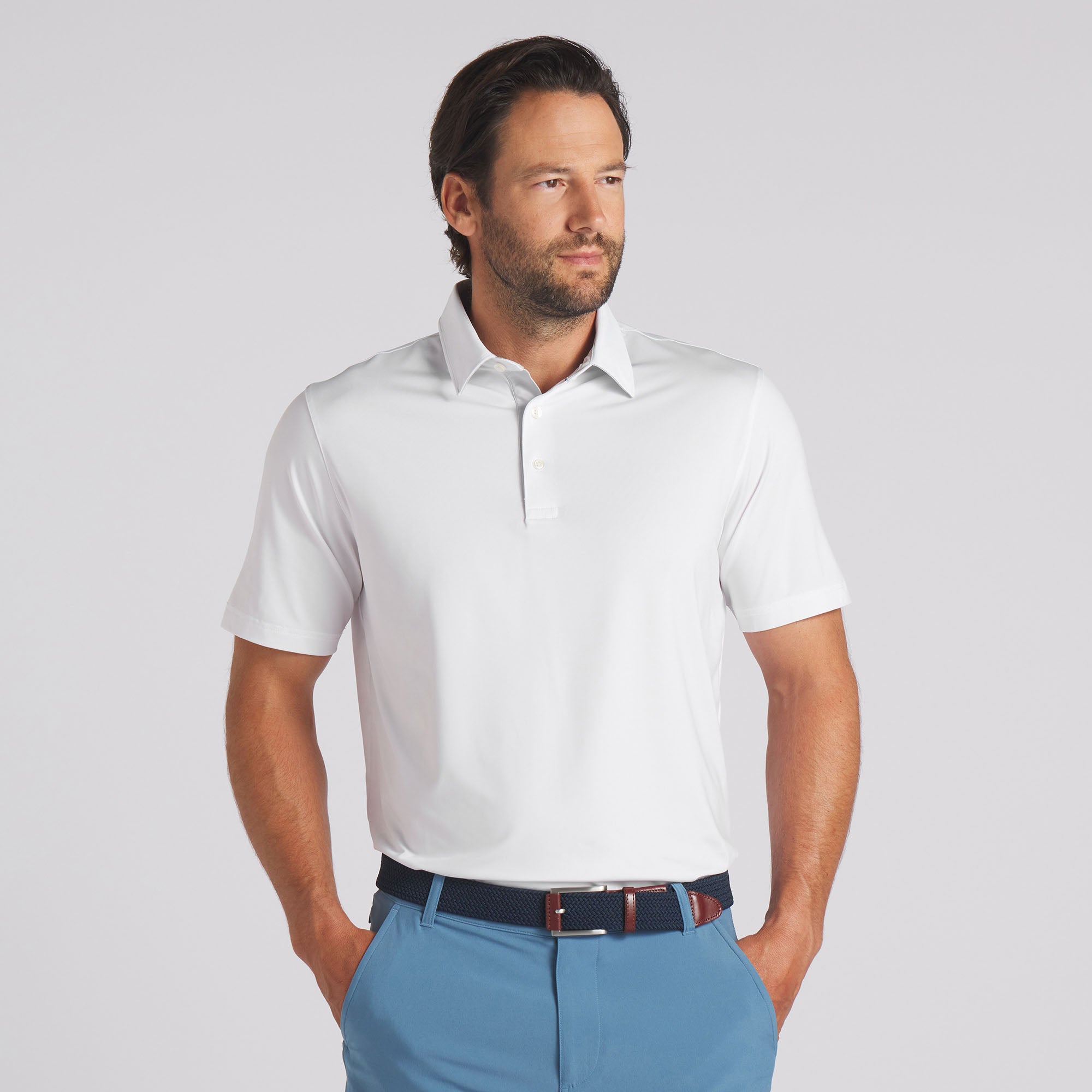 MATTR Brigade Golf Polo Shirt for Men - Breathable, Moisture-Wicking Performance Golf Shirt - Perfect for Golf Courses, Country Clubs & Casual Wear