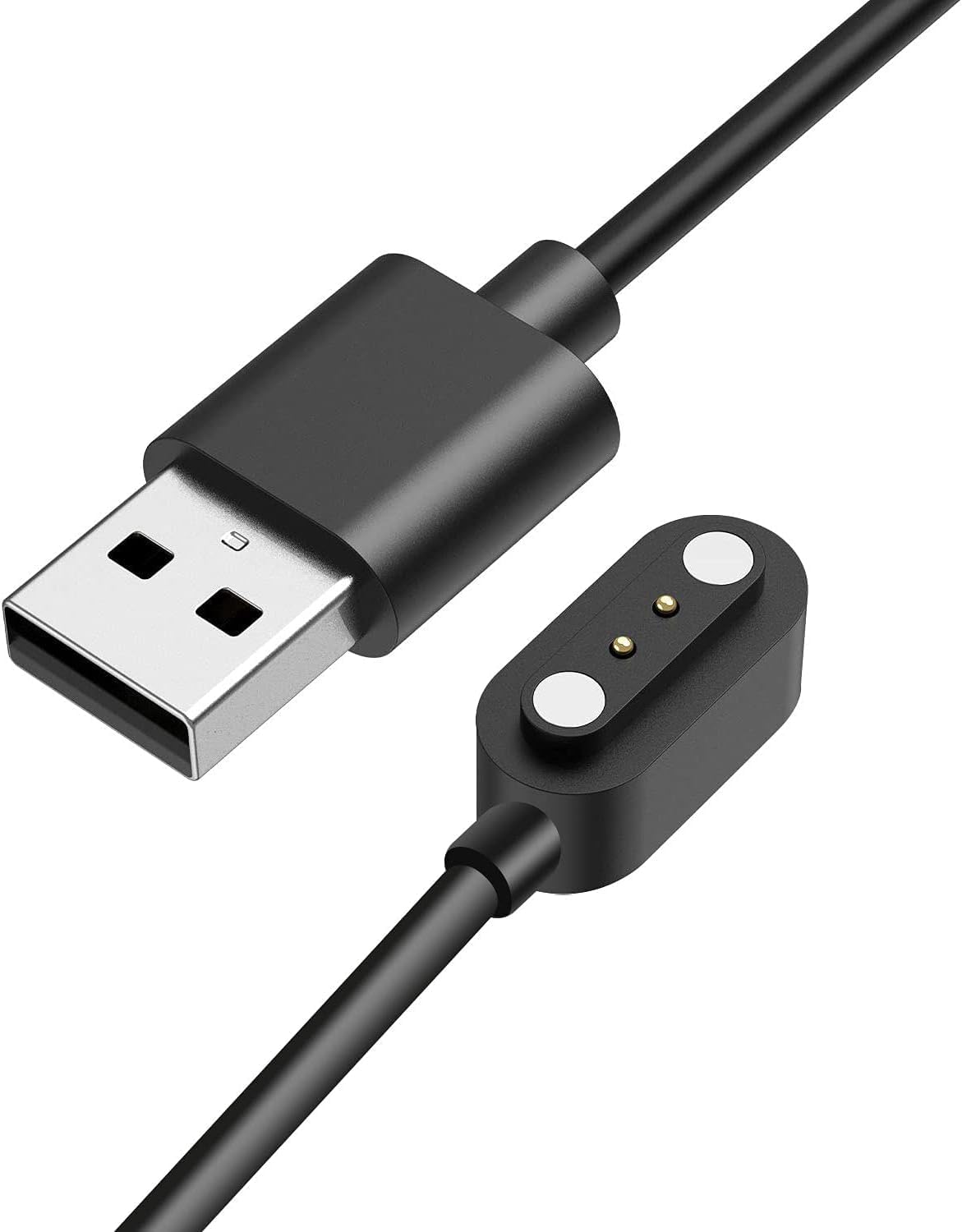 Lamshaw Magnetic USB Charging Cable Replacement for CANDYDOG Dog Bark Collar - Black (2-Pack) | Fast Charging Pet Training Device Accessory | Perfect for Home, Travel & Outdoor Use