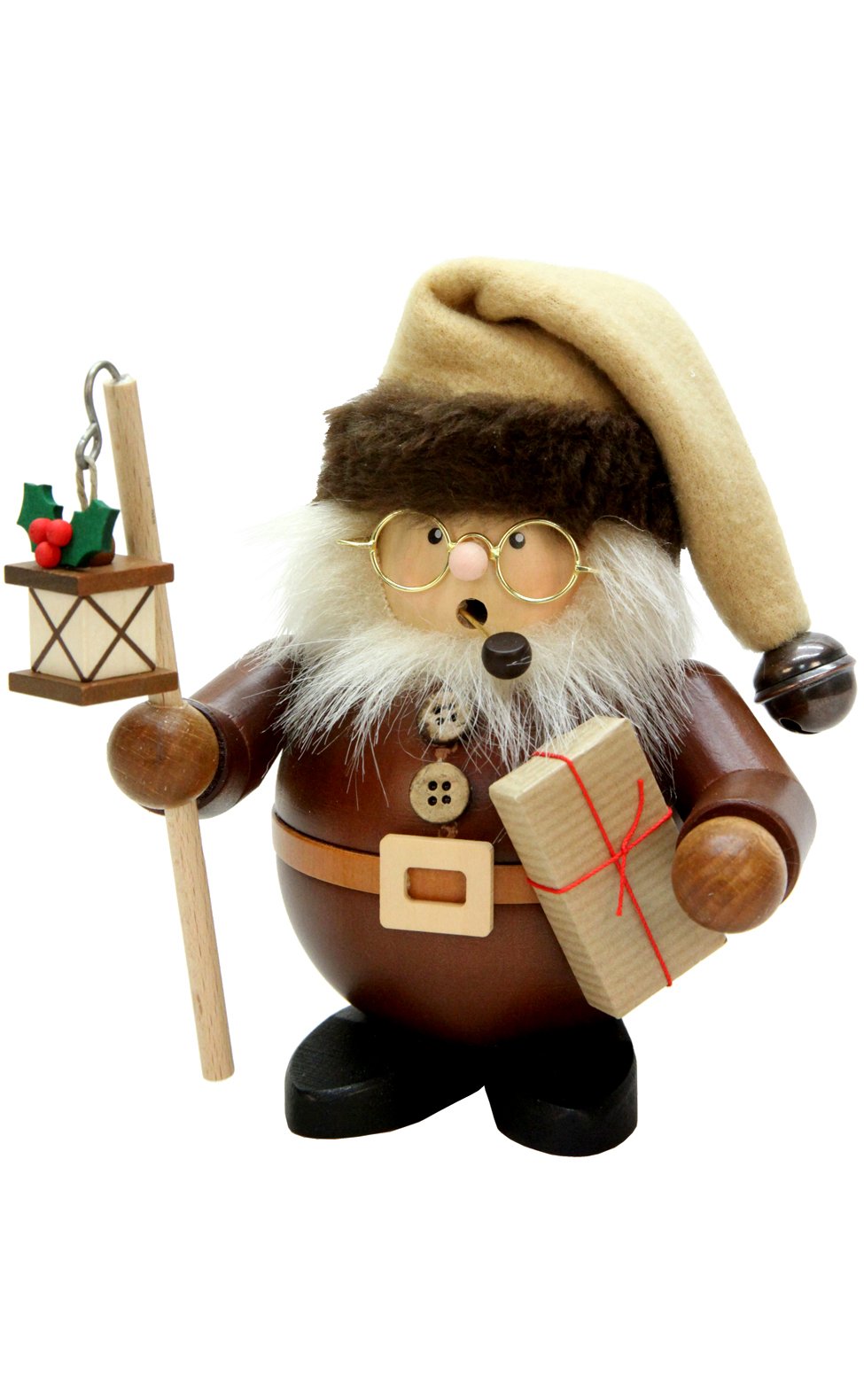 Christian Ulbricht 1-464 Handcrafted Wooden Santa Claus Incense Burner with Lantern - 6