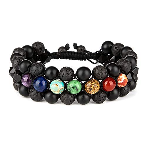 7 Chakra Stone + Lava Rock + Agate