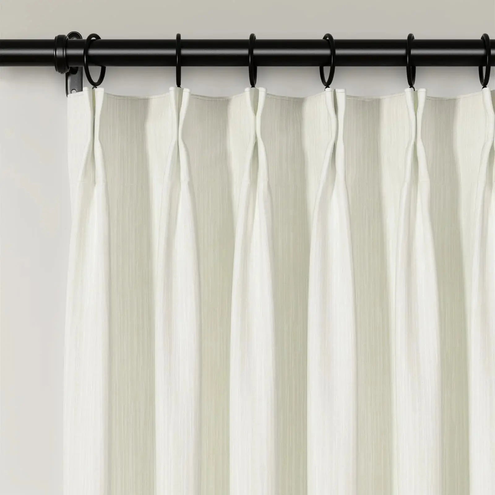 Lydia Solid Jacquard Pleated Curtains - Elegant Window Treatments for Living Room, Bedroom & Home Decor