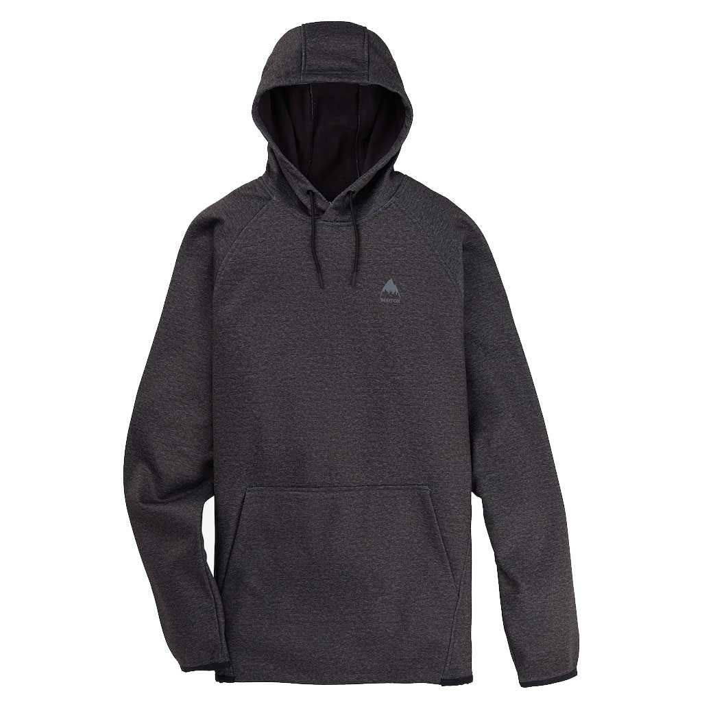 Burton 23/24 Crown Weatherproof Pullover Fleece Jacket - Black Heather | Warm Winter Outdoor Fleece for Skiing, Hiking & Casual Wear