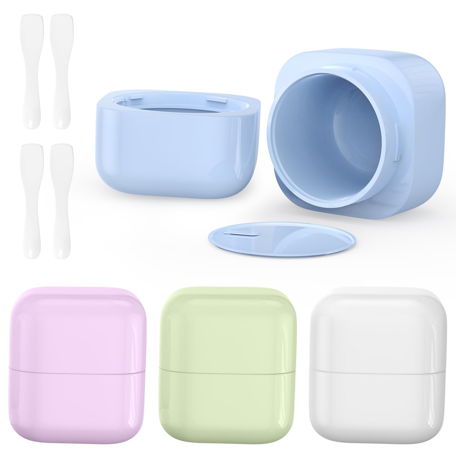 TSA Approved 1.7oz Travel Size Containers - Leak-Proof Toiletry Bottles for Cosmetics, Face Cream & Body Lotion (3-Pack) - Perfect for Air Travel, Gym & Vacation Essentials