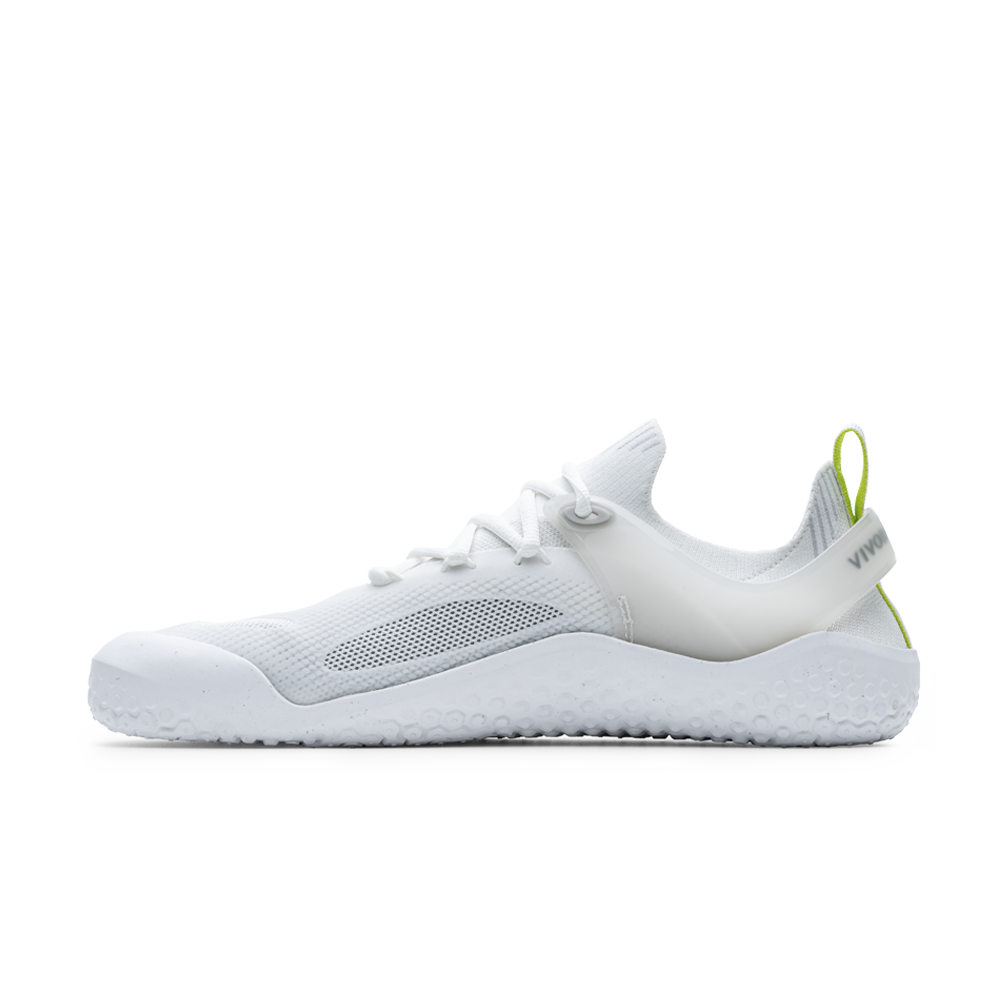 Vivobarefoot Motus Strength Women's Barefoot Shoes - Bright White/Grey | Lightweight & Flexible for Cross Training, Gym & Fitness Workouts