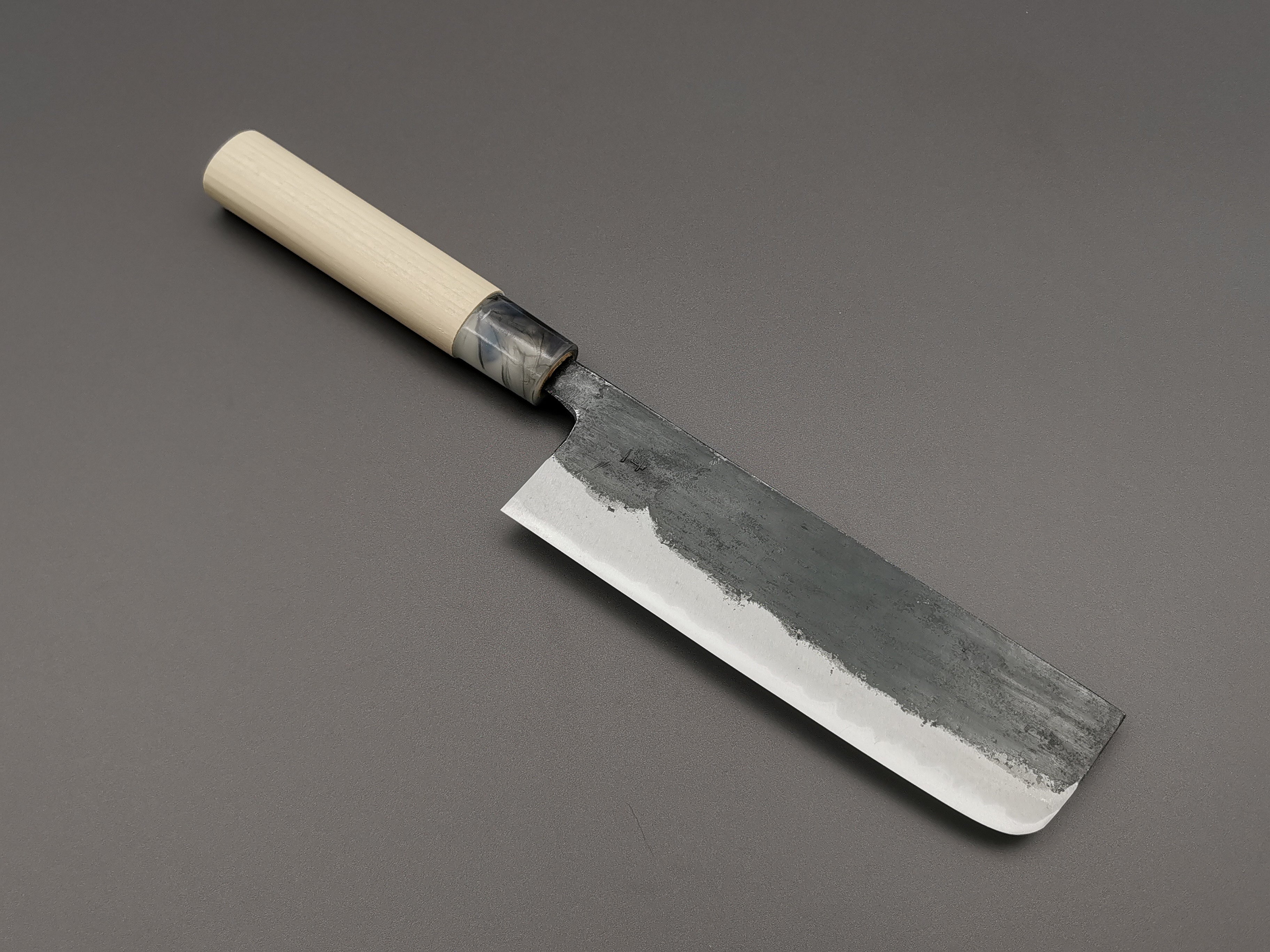 Premium Japanese Takeo Murata Buho Nakiri Knife - High Carbon Steel Vegetable & Herb Chopping Knife for Professional Chefs & Home Cooking - Perfect for Slicing, Dicing & Mincing Vegetables, Herbs & Fruits