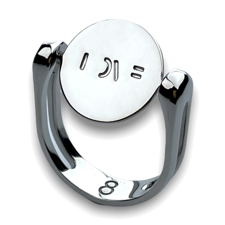 LOVE Element Spinner Ring - Romantic Spin to Reveal Hidden Message Jewelry for Couples, Anniversaries & Valentine's Day Gifts