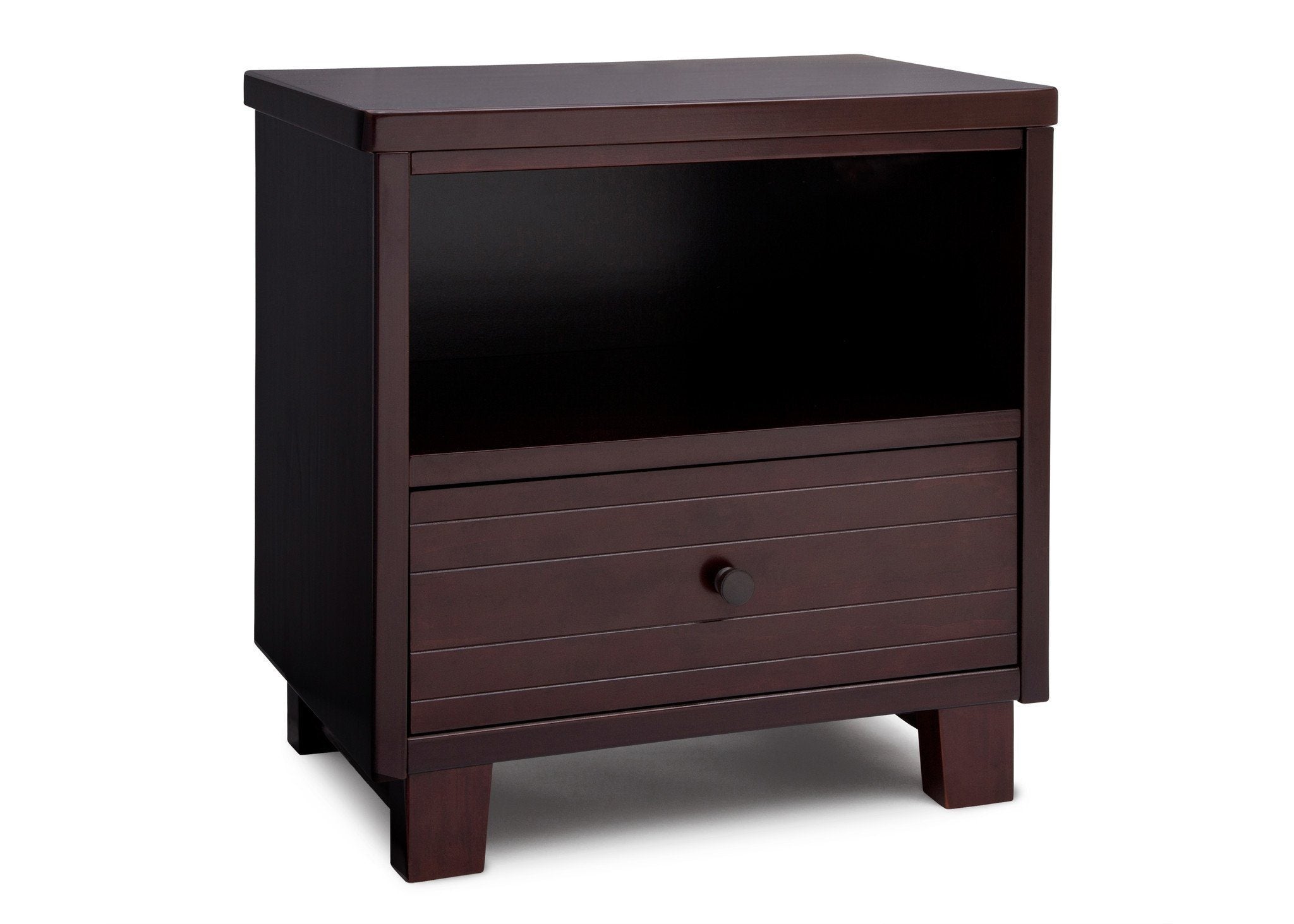 Modern Wooden Cubby Nightstand with 2 Drawers - Stylish Bedside Table for Small Spaces, Perfect for Bedroom, Living Room, or Dorm Organization