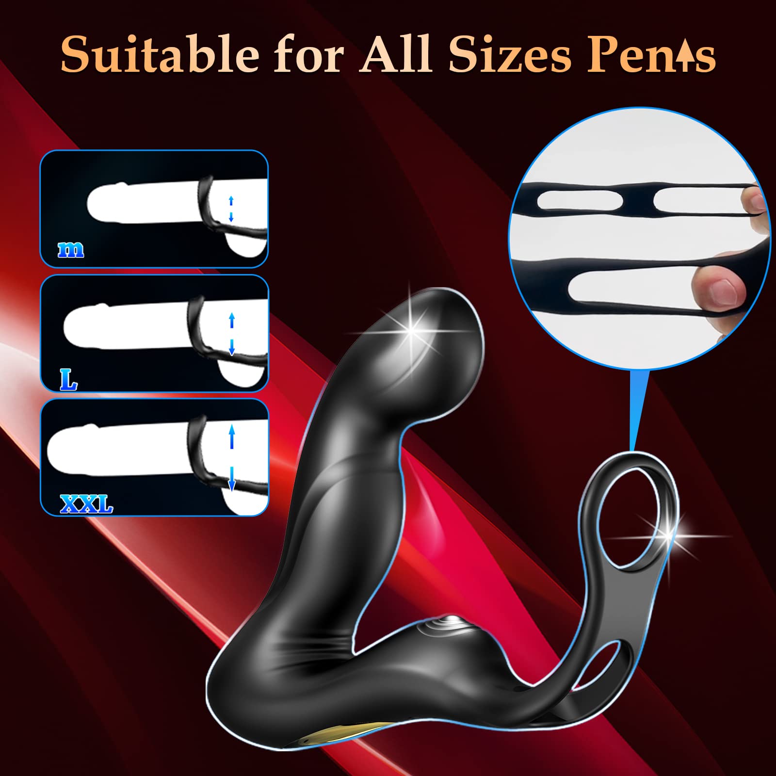 **HNNPY Anal Dildo for Men - Vibrating Prostate Massager with APP Remote Control, Cock Ring & Tapping Stimulator | Adult Sex Toy for Couples & Solo Play | Enhance Pleasure & Intimacy**    *(Use for prostate stimulation, solo play, or couples' fun – discreet, powerful vibrations for ultimate pleasure.)*