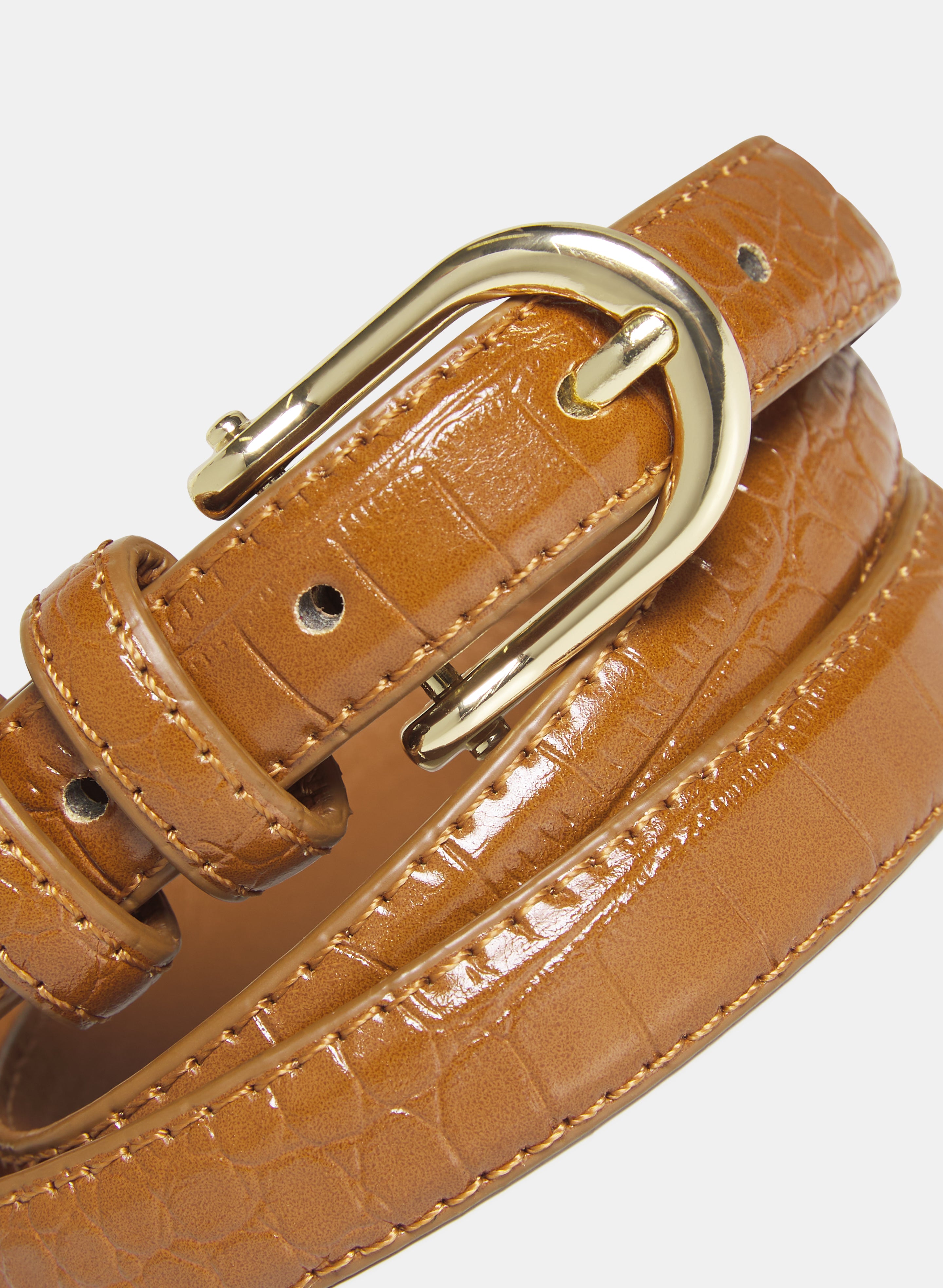 Genuine Leather Crocodile Embossed Belt for Men - Stylish Dress & Casual Accessory - Perfect for Office, Wedding & Everyday Wear
