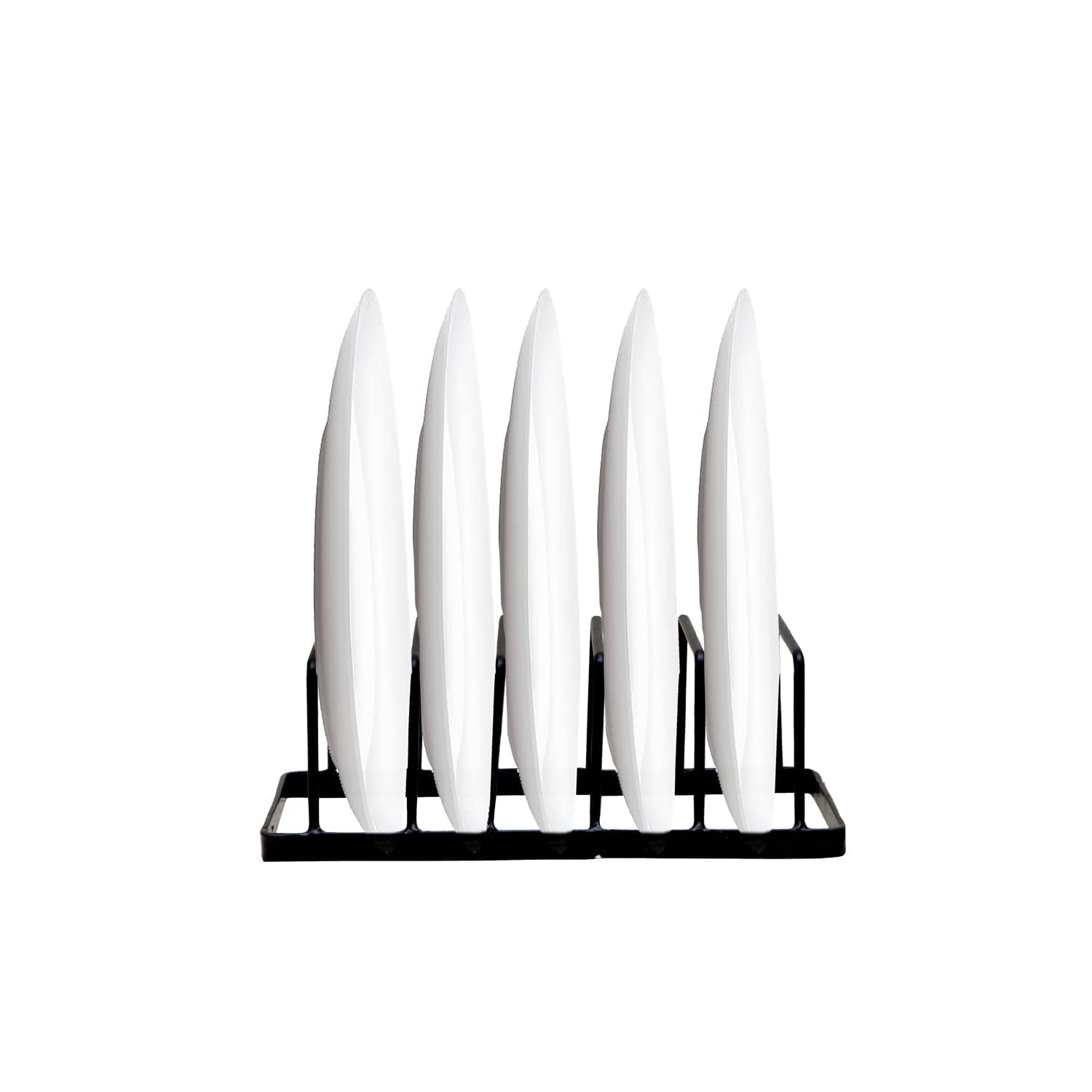 Craftize Mstore 5-Tier Kitchen Plate Rack & Dish Organizer - Black Space-Saving Utensil Holder for Plates, Bowls & Lids (Set of 2) - Perfect for Small Kitchens, Countertop Storage & Dish Drying