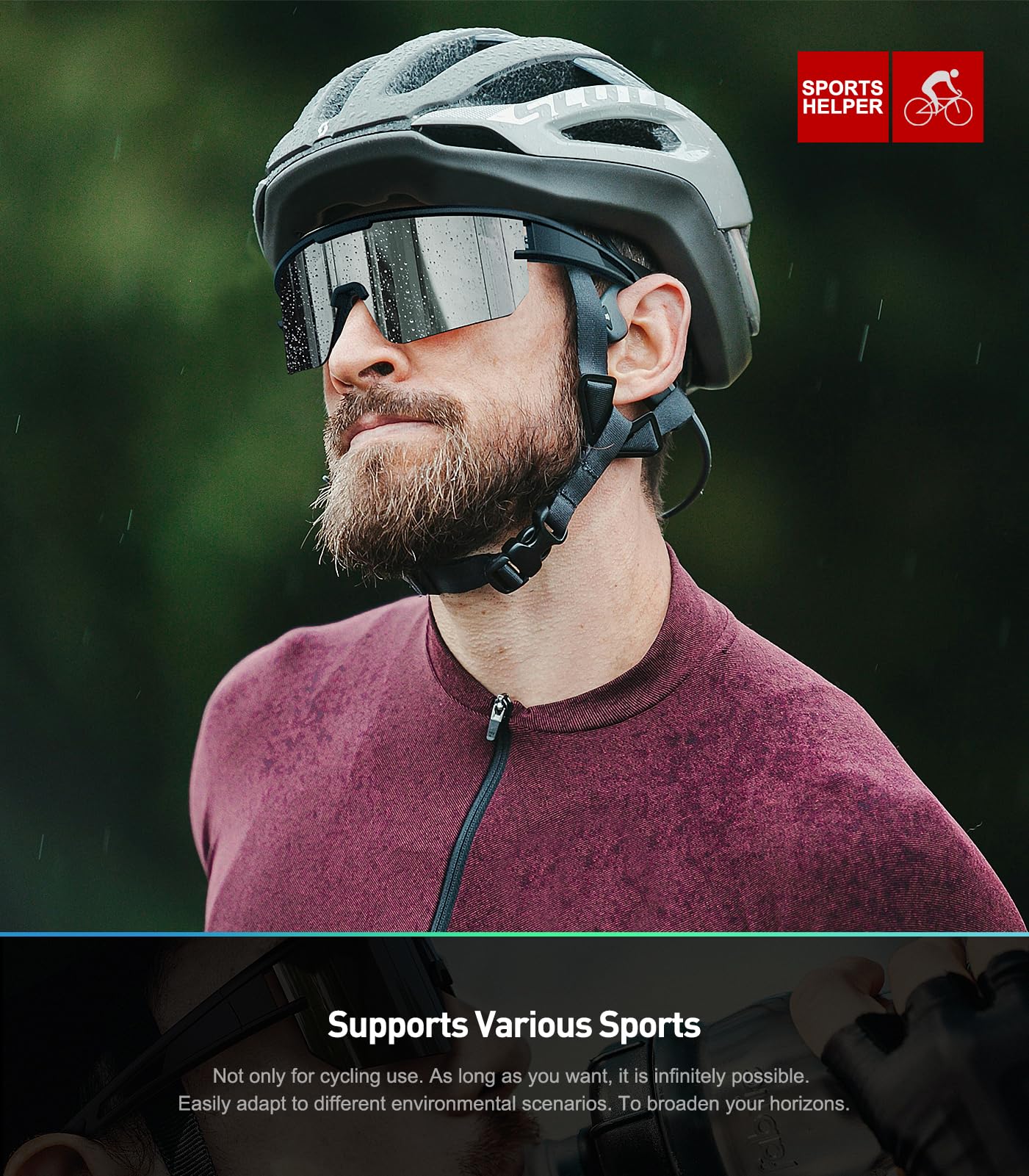 Polarized Sports Sunglasses for Men & Women - UV Protection Cycling, Running, Golf, Baseball & Driving Glasses - Lightweight & Anti-Glare for Outdoor Activities