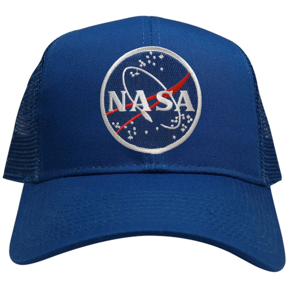 NASA Logo Embroidered Patch Snapback Mesh Trucker Hat - Adjustable Baseball Cap for Space Fans, Collectors & Outdoor Enthusiasts - Perfect for Cosplay, Gifts & Everyday Wear