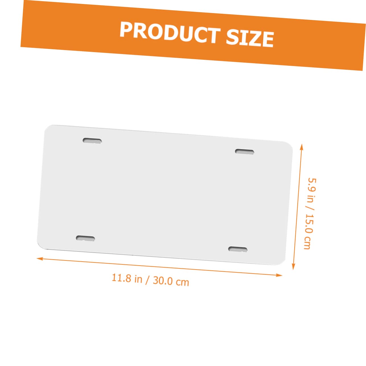 5-Pack DIY Metal Blank License Plates for Cars - White - Customizable Car Accessories for Personalization & Decoration - Perfect for Car Shows, Gifts & DIY Projects