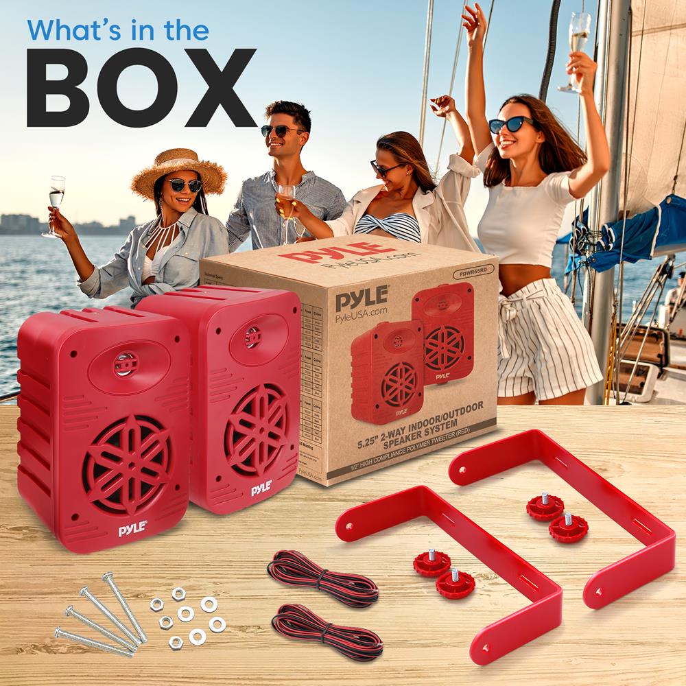 2-Way Indoor/Outdoor Speaker System - High-Quality Weatherproof Bluetooth Speakers for Patio, Garden & Pool Parties | Perfect for Outdoor Entertainment & Home Audio