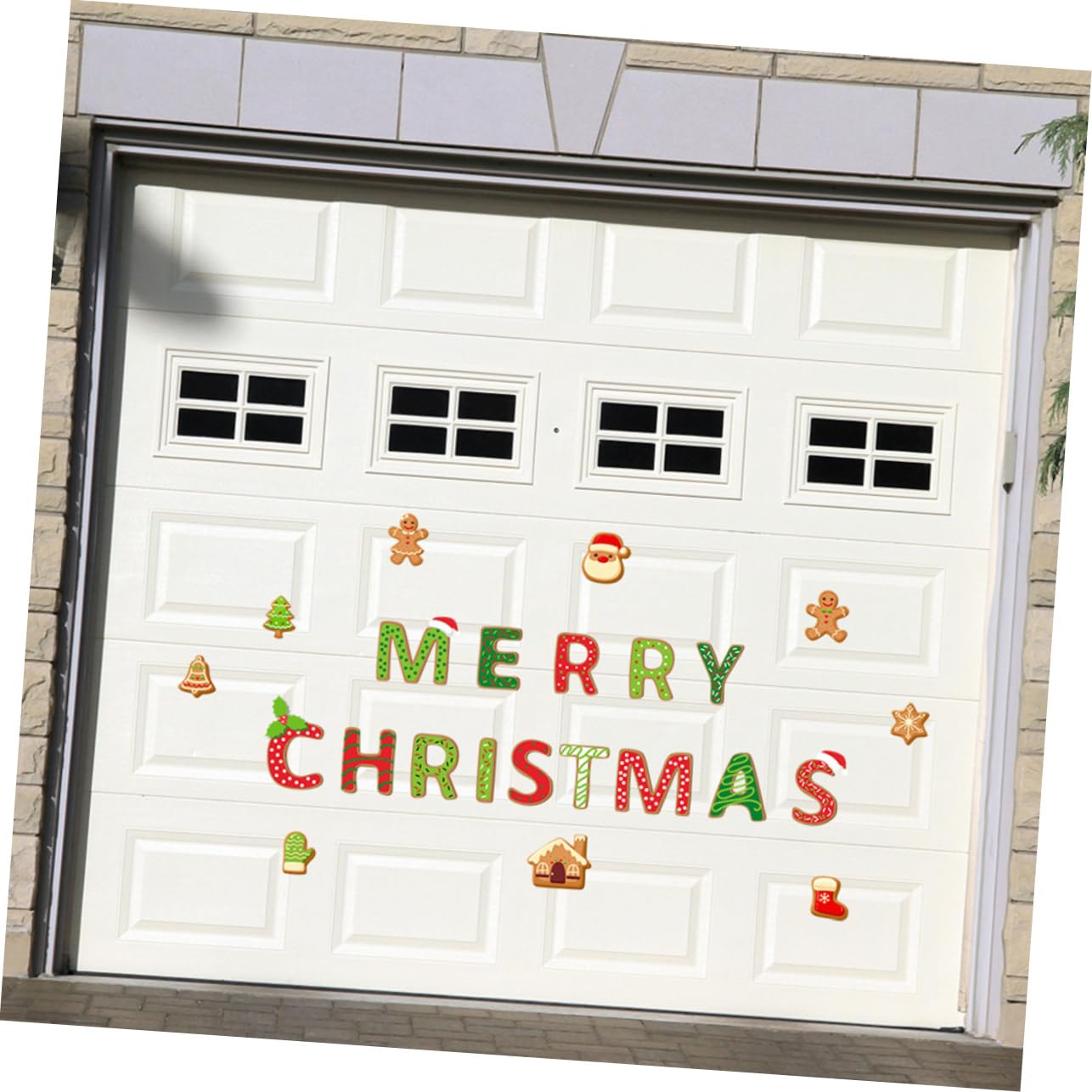 Kisangel 5 Sets Christmas Garage Door Stickers - Cartoon Automotive PVC Decals for Holiday Home & Car Decor - Perfect for Christmas Party, Winter Home Decoration & Gift Giving