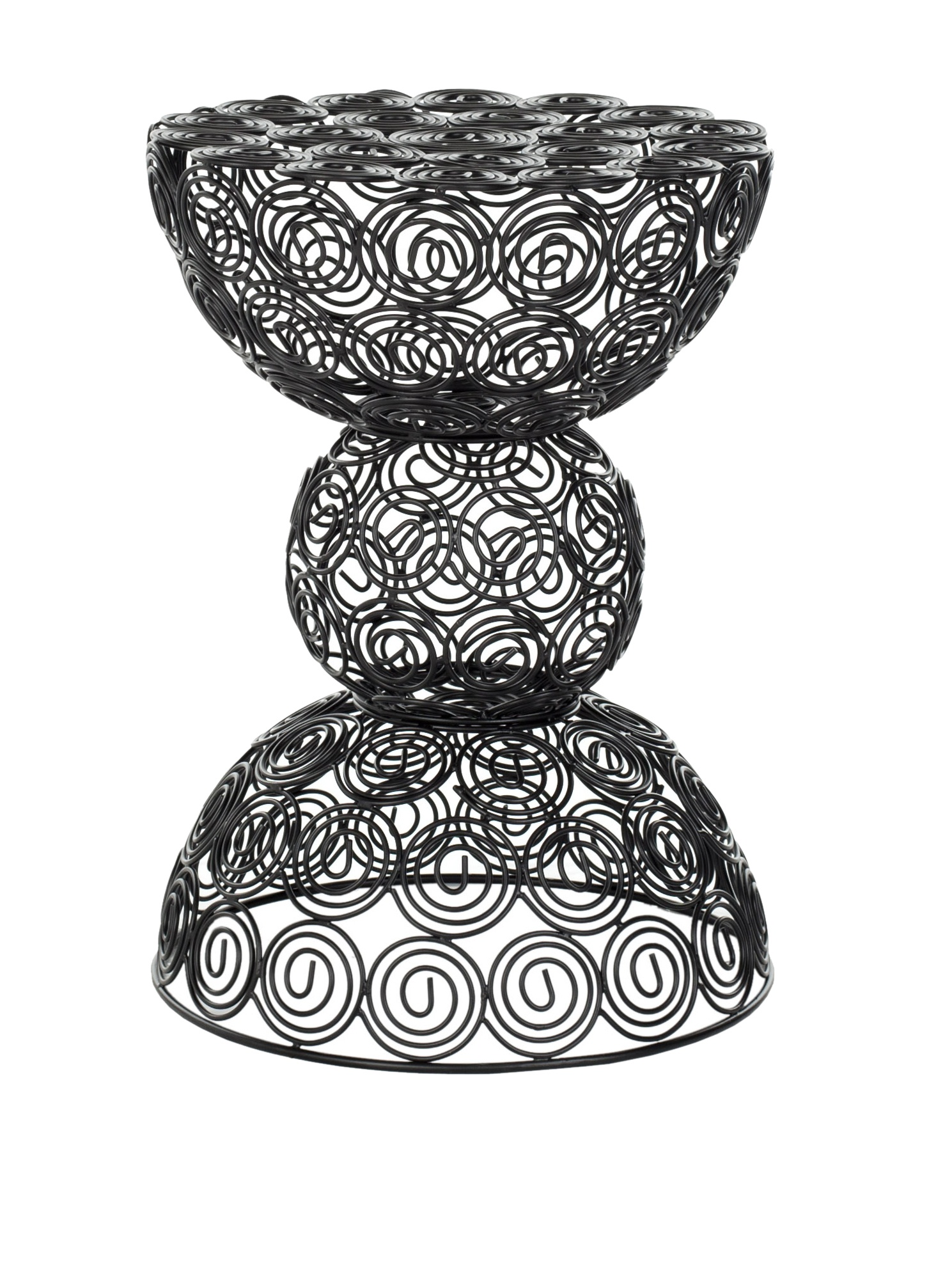 Safavieh Maggie Steelworks Iron Wire Swirls Stool - Black Bar Stool for Kitchen Island, Dining Room & Outdoor Patio Decor