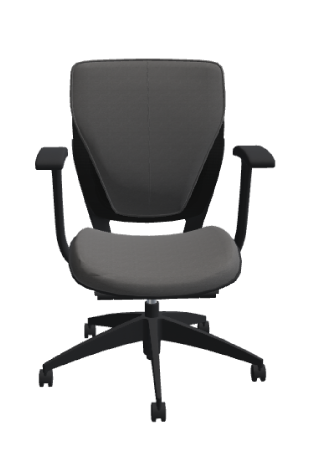 Global Roma Upholstered Medium Posture Back Office Chair with Arms (Model 1908) - Ergonomic Desk Chair for Home & Office Workspace