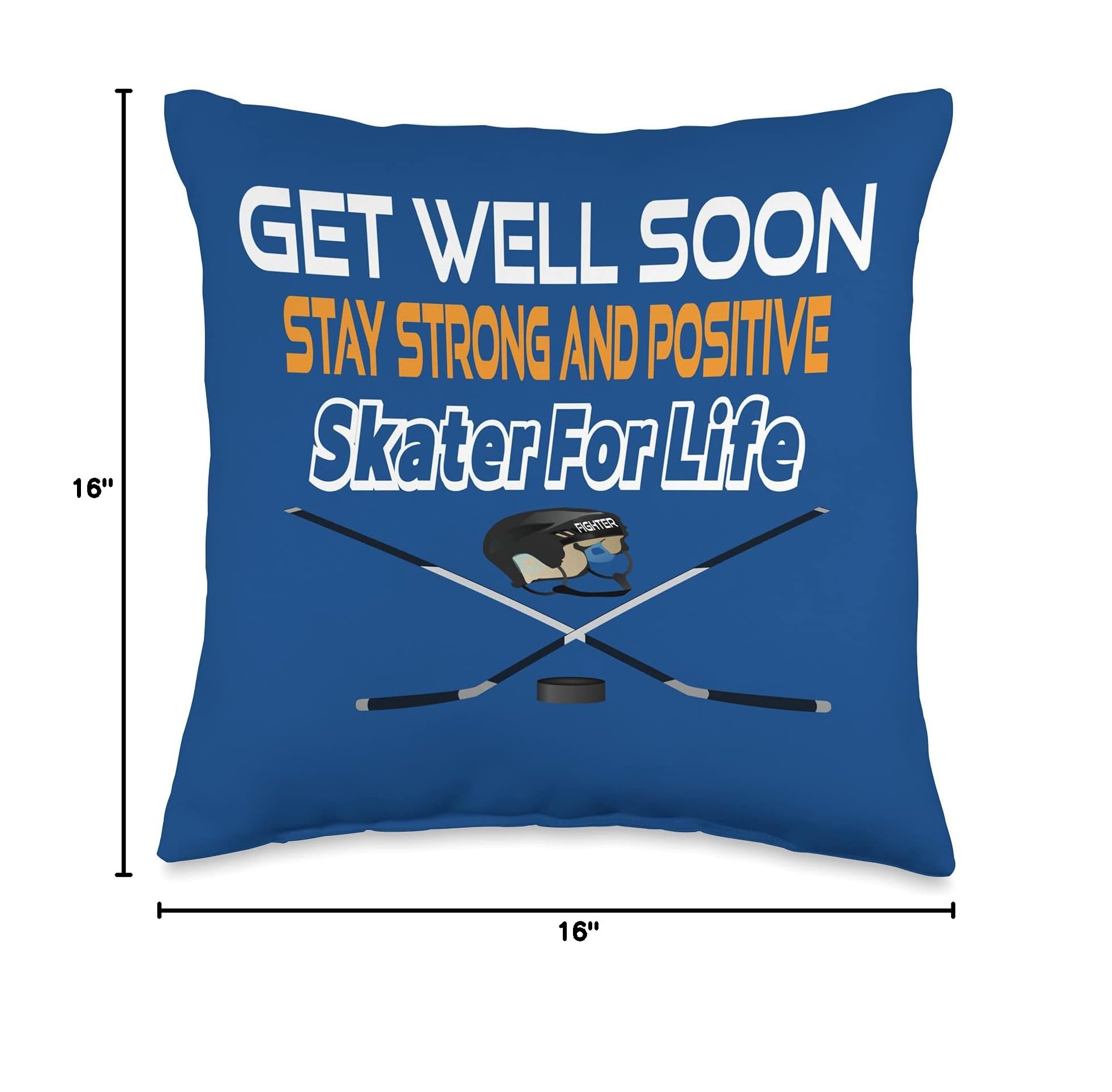 Get Well Soon Hockey Gifts for Athletes - Comforting Throw Pillow for Recovery & Support | Perfect for Hockey Players, Fans & Sports Enthusiasts