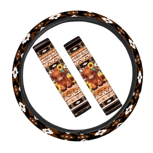 Brown Aztec Geometric Yak Sunflower