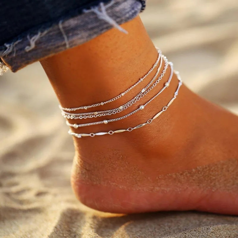 Elegant Adjustable Ankle Bracelet for Women - Perfect for Beach, Summer & Boho Fashion