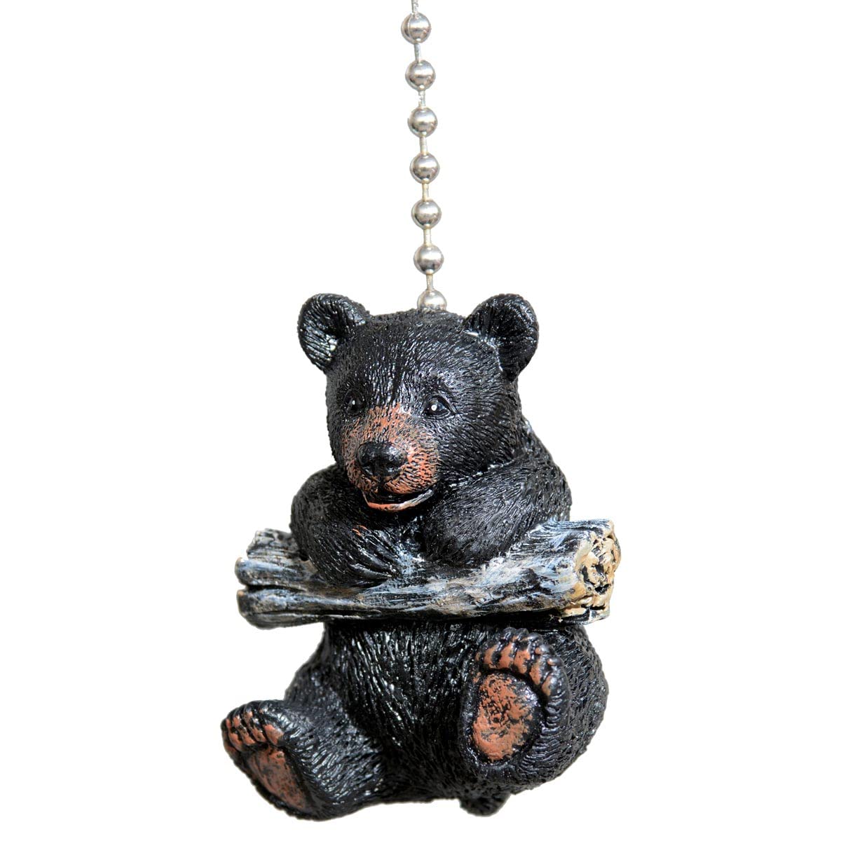 BLACK FOREST DECOR Just Hangin' Bear Ceiling Fan Pull Chain - Cute Wooden Bear Fan Pull Replacement for Home, Bedroom & Nursery Decor