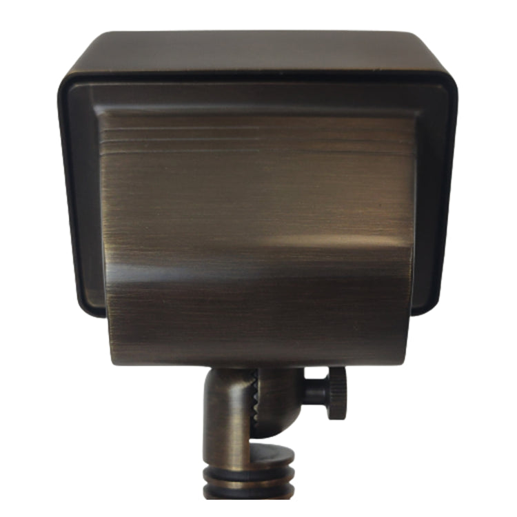 FPBCC05 Cast Brass 3CCT Adjustable 3W 10W Rectangular Built-In LED Flood Light - Low Voltage Outdoor Lighting Fixture for Garden, Pathway, and Landscape Illumination