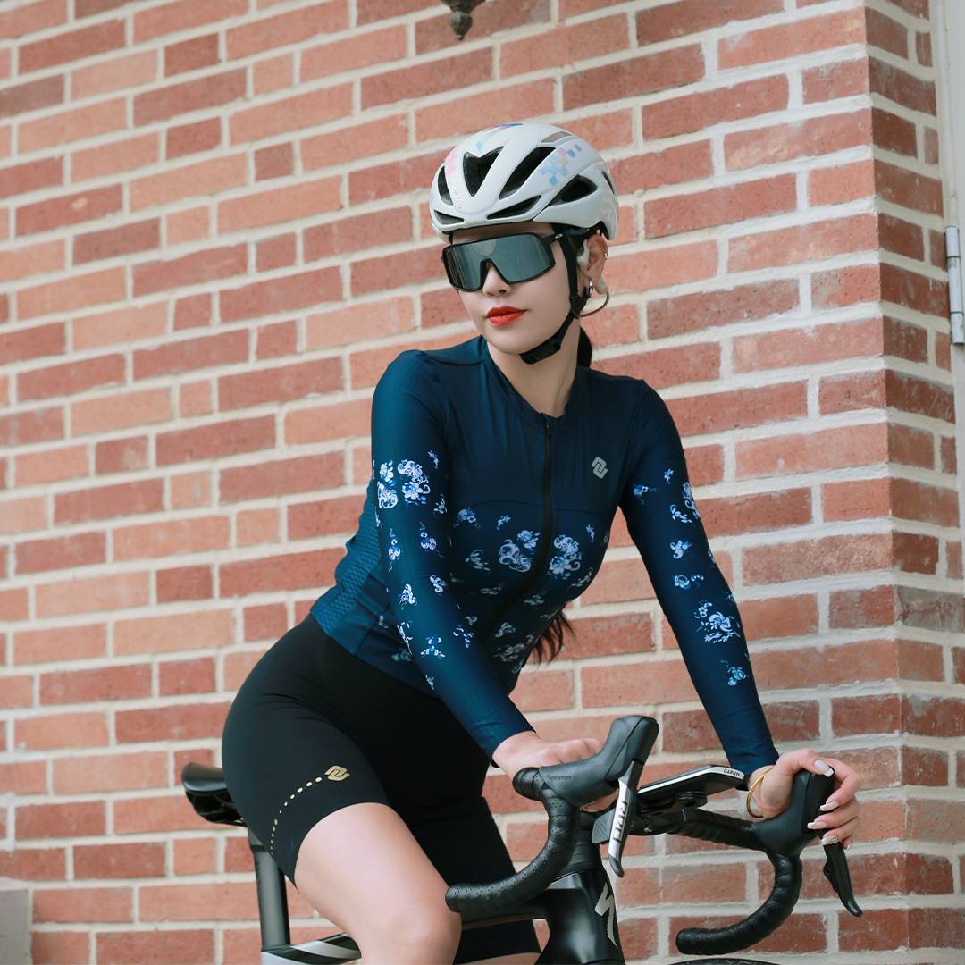 Victoria LSW Navy Women's Long Sleeve Jersey - Comfortable Athletic Top for Running, Yoga & Outdoor Activities